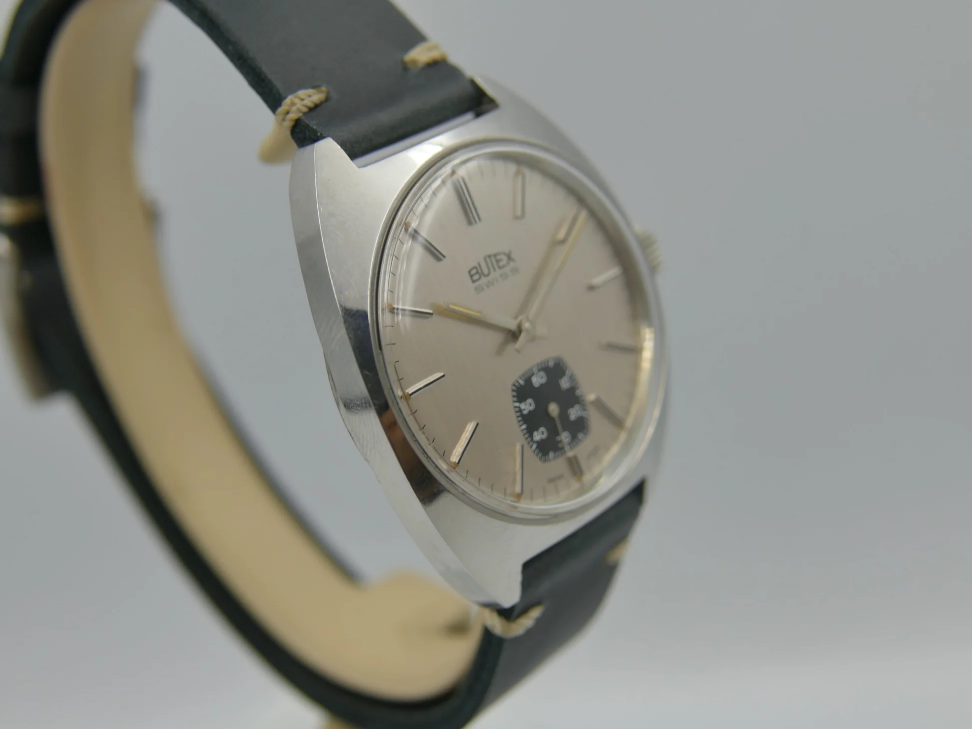 Butex 70s vintage watch BWC Swiss hand wind unitas 6532 military – Ref. 853016, Gebraucht – 8/21