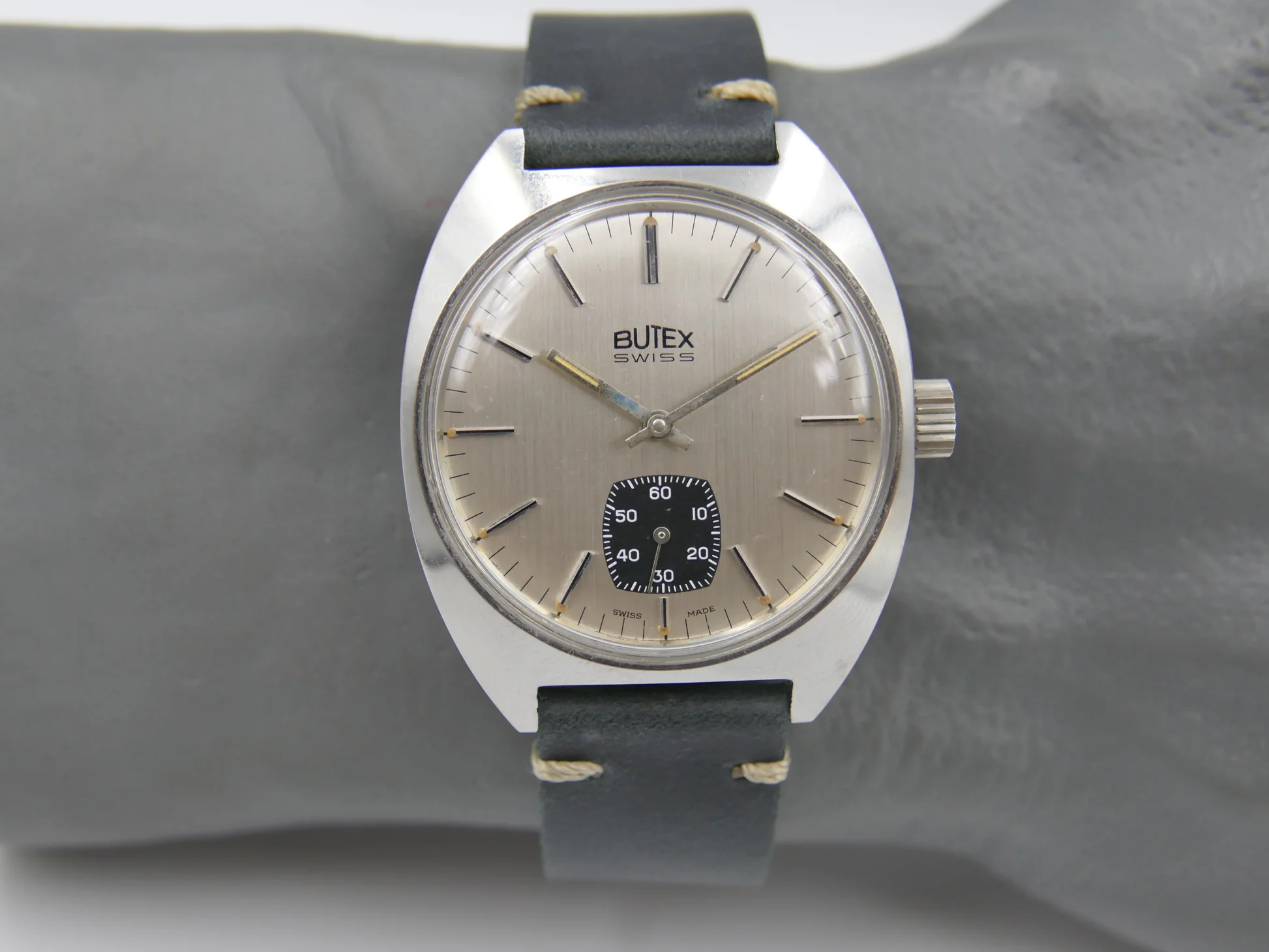Butex 70s vintage watch BWC Swiss hand wind unitas 6532 military – Ref. 853016, Gebraucht – 12/21