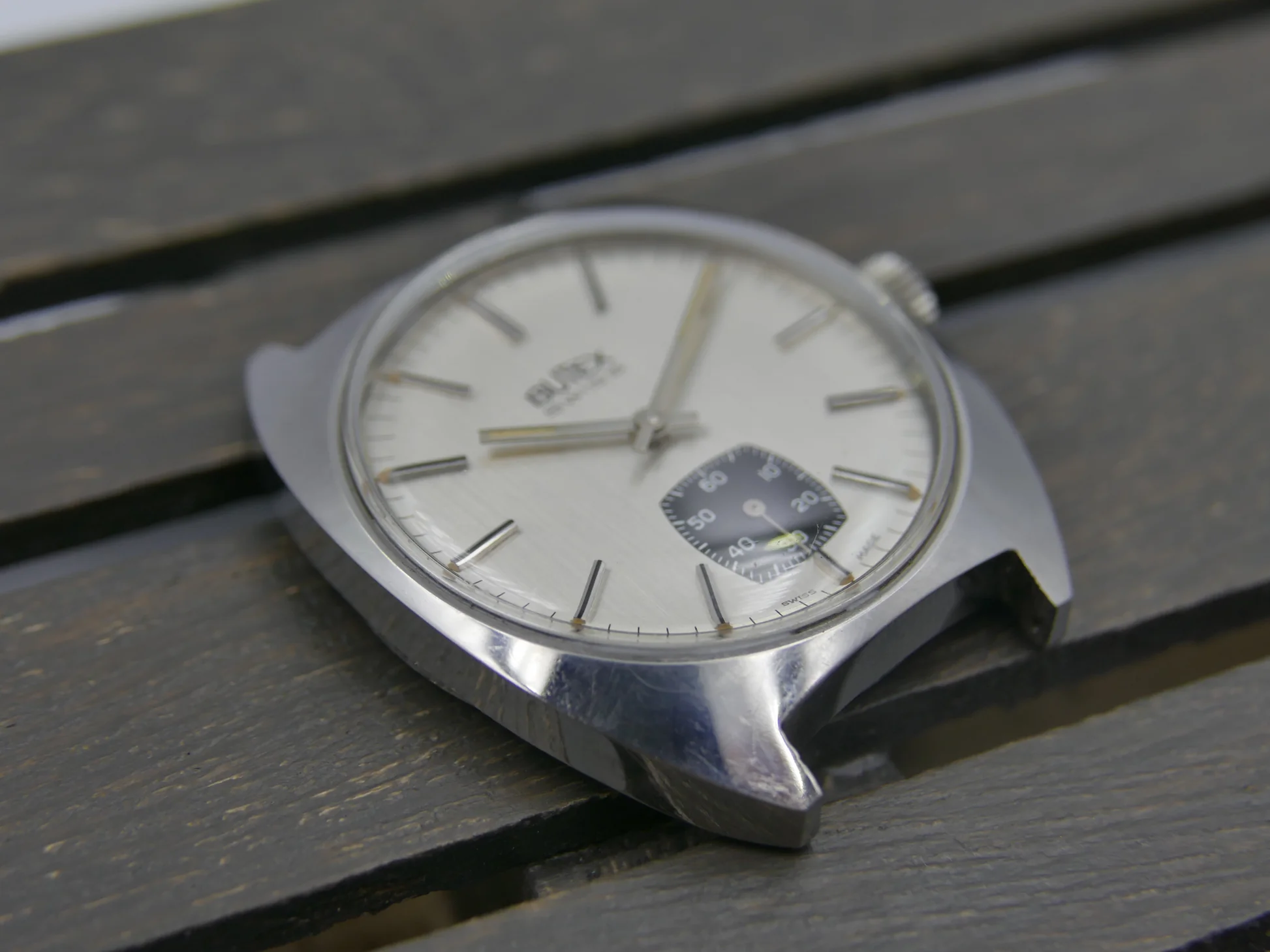 Butex 70s vintage watch BWC Swiss hand wind unitas 6532 military – Ref. 853016, Gebraucht – 13/21