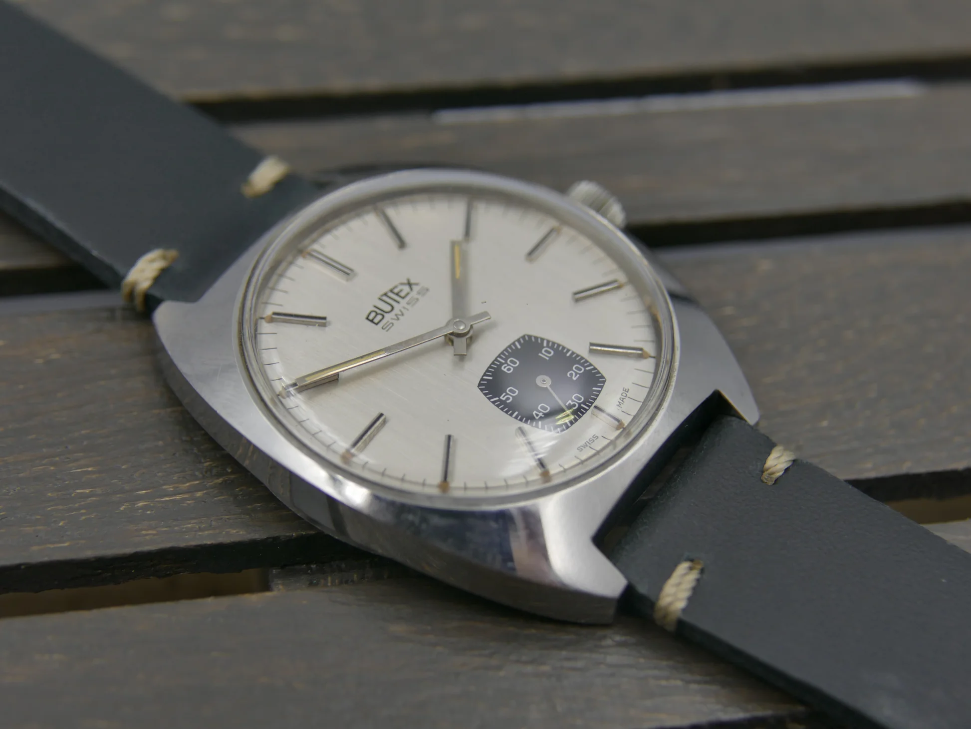 Butex 70s vintage watch BWC Swiss hand wind unitas 6532 military – Ref. 853016, Gebraucht – 3/22