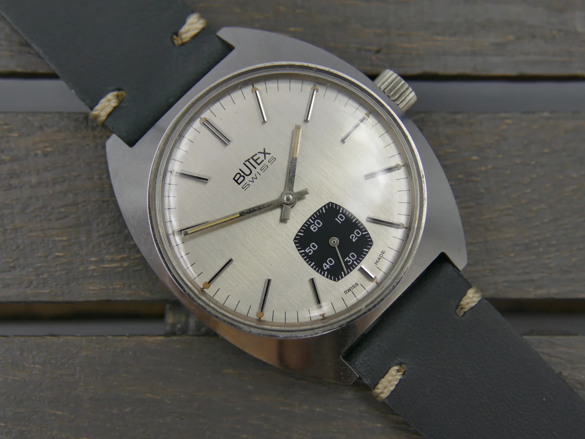 Butex 70s vintage watch BWC Swiss hand wind unitas 6532 military – Ref. 853016, Gebraucht – Bild 1/22