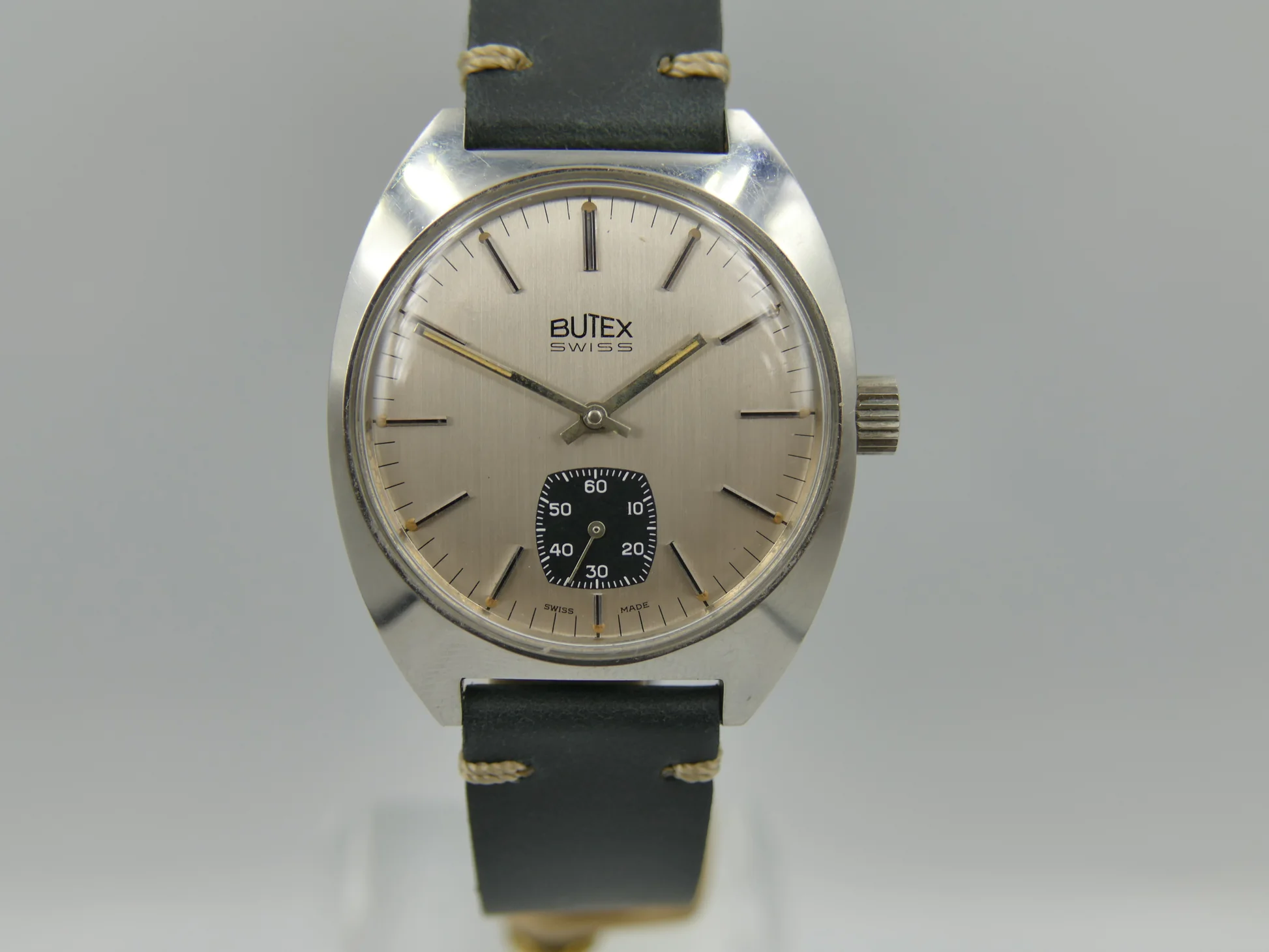 Butex 70s vintage watch BWC Swiss hand wind unitas 6532 military – Ref. 853016, Gebraucht – 5/22
