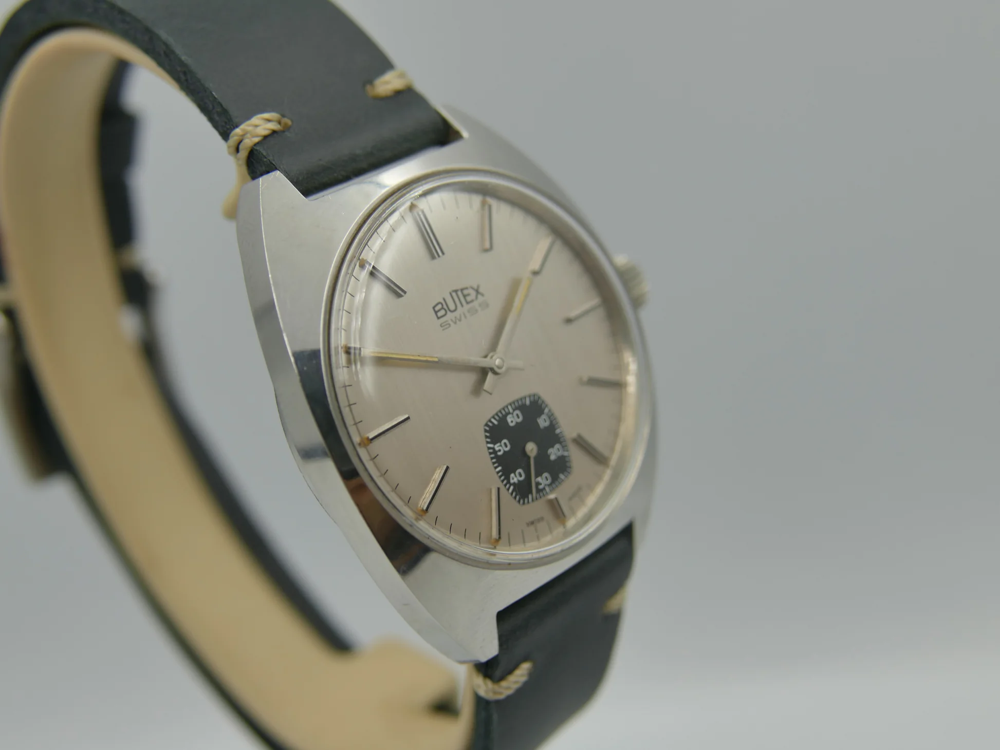 Butex 70s vintage watch BWC Swiss hand wind unitas 6532 military – Ref. 853016, Gebraucht – 12/22