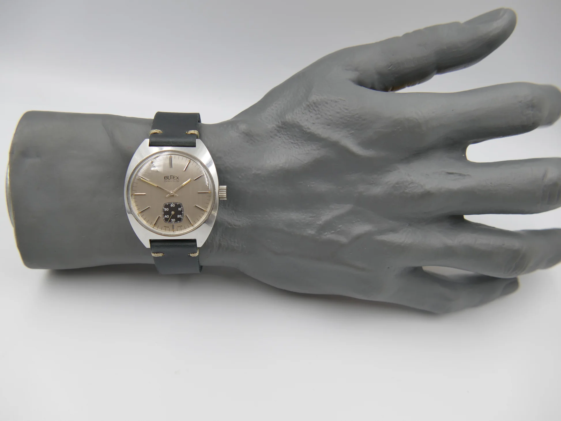 Butex 70s vintage watch BWC Swiss hand wind unitas 6532 military – Ref. 853016, Gebraucht – 13/22