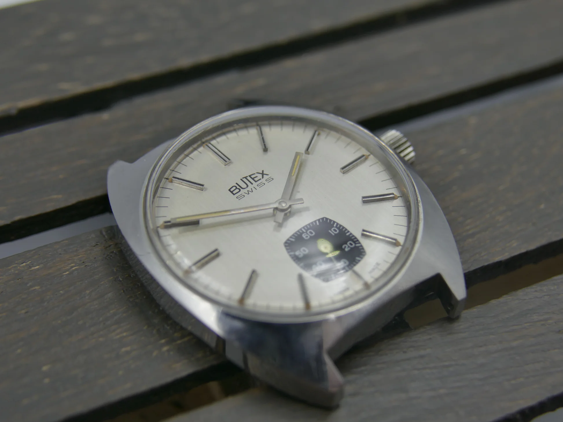 Butex 70s vintage watch BWC Swiss hand wind unitas 6532 military – Ref. 853016, Gebraucht – 17/22