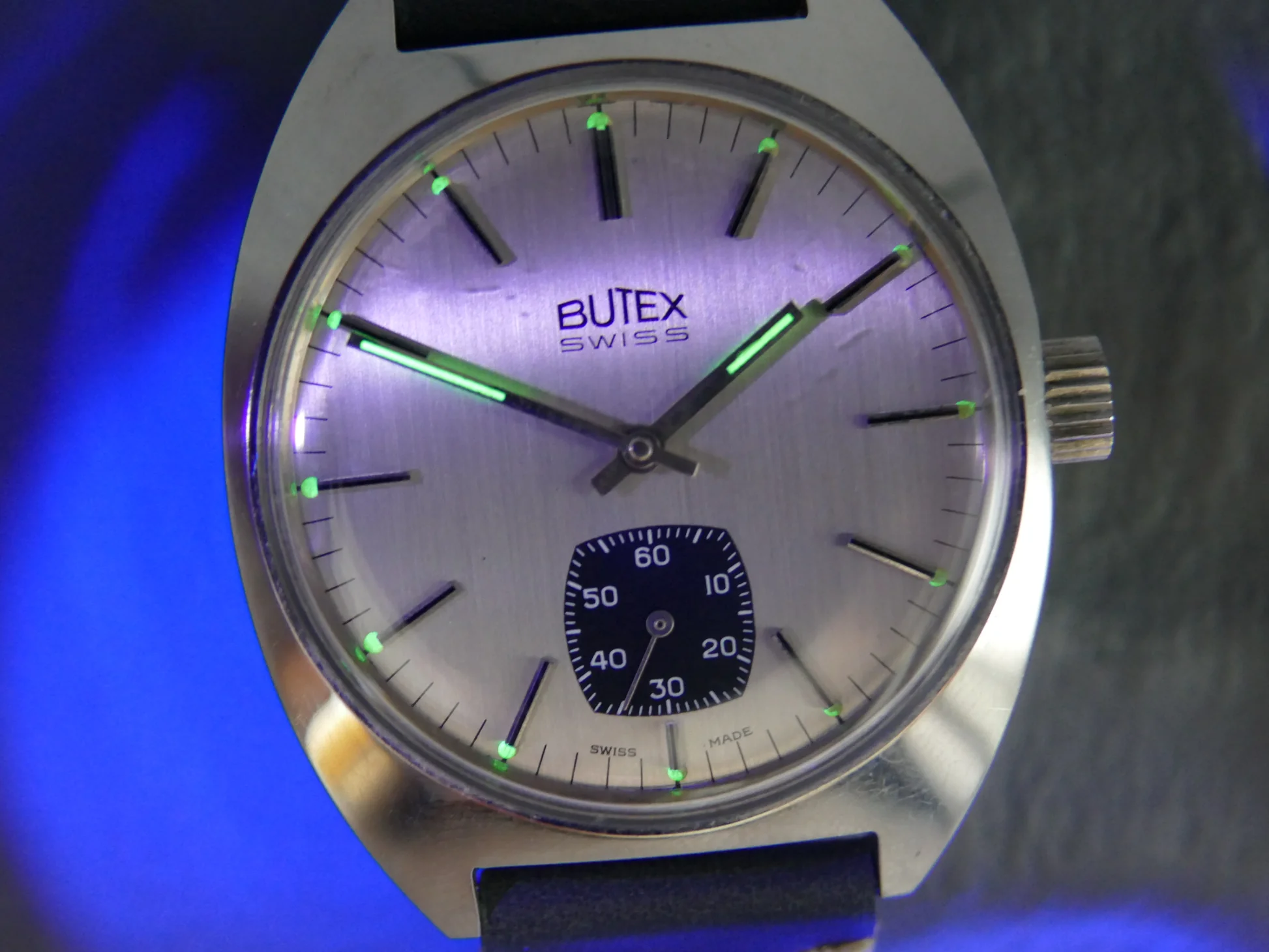 Butex 70s vintage watch BWC Swiss hand wind unitas 6532 military – Ref. 853016, Gebraucht – 18/22