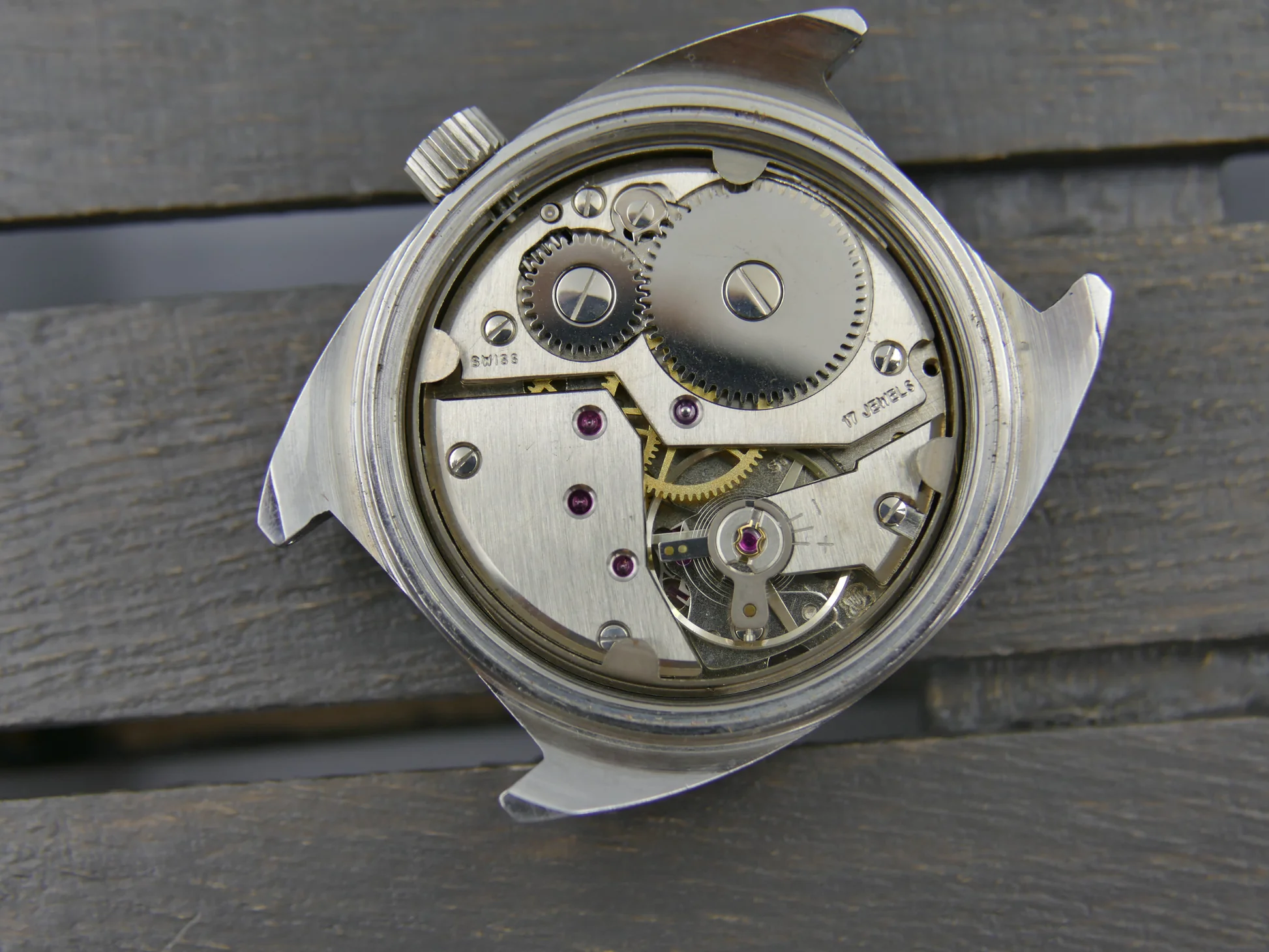 Butex 70s vintage watch BWC Swiss hand wind unitas 6532 military – Ref. 853016, Gebraucht – 21/22