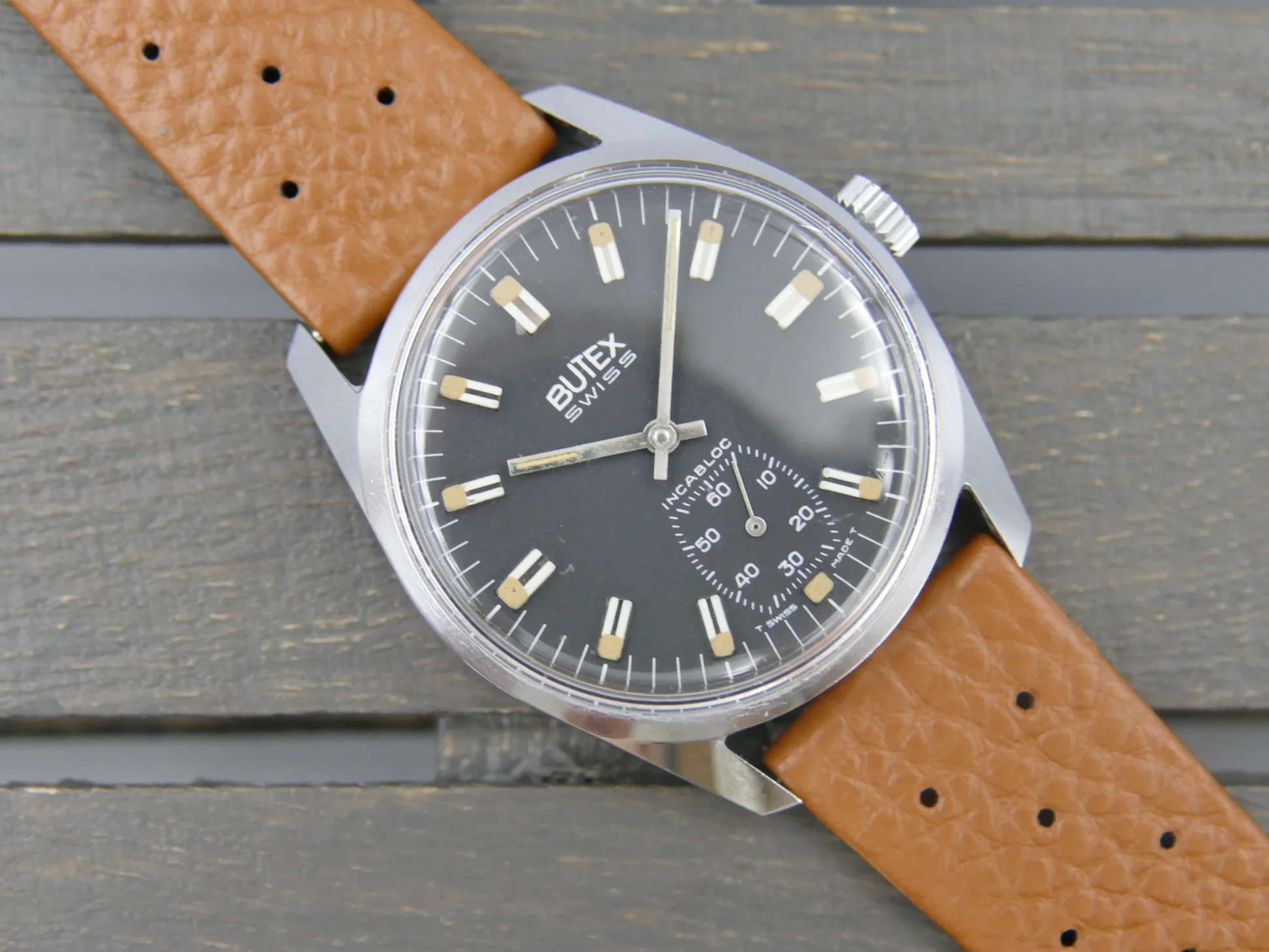 Butex 70s vintage watch BWC Swiss hand wind unitas 6532 military – Gebraucht – Bild 1/21