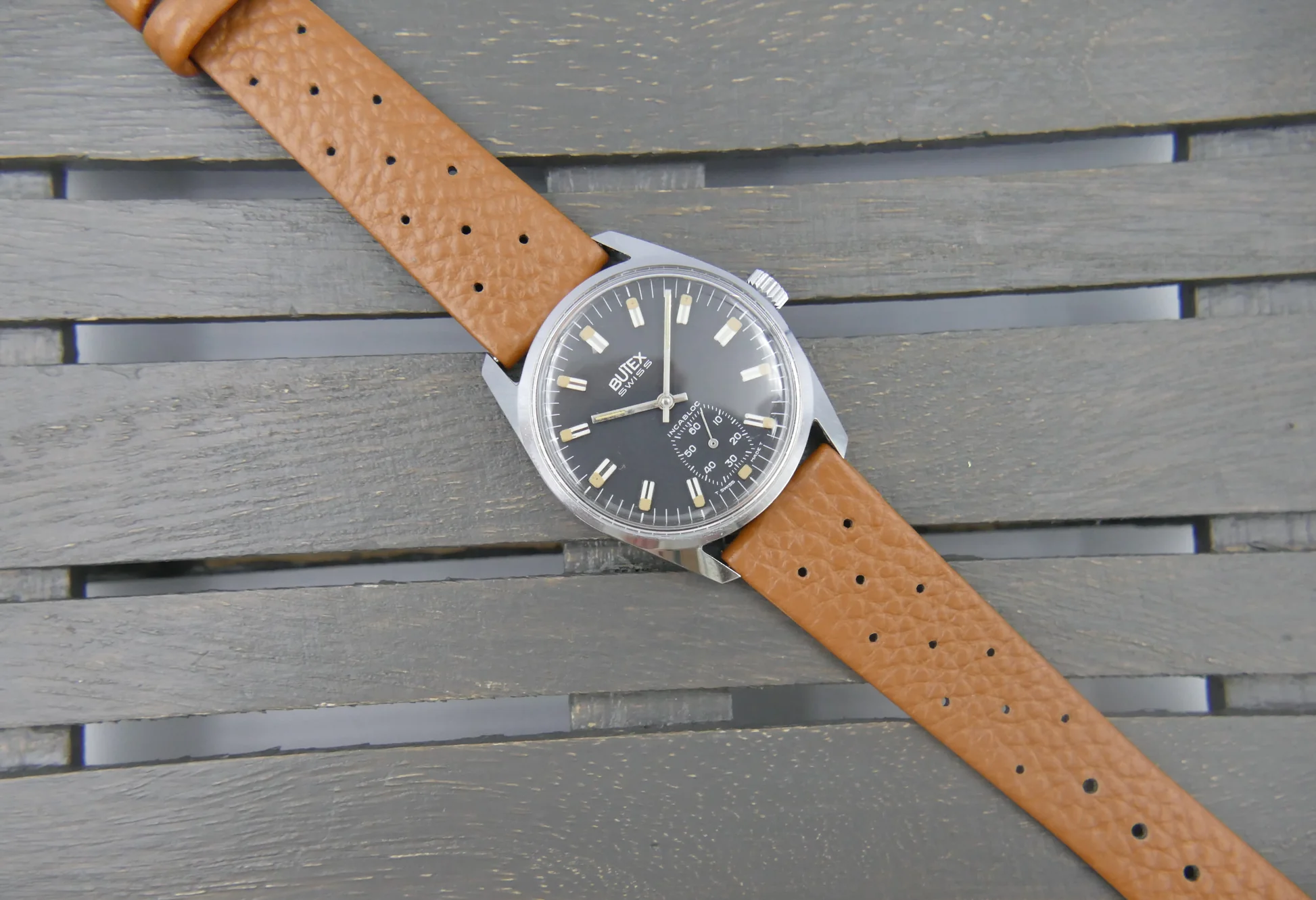 Butex 70s vintage watch BWC Swiss hand wind unitas 6532 military – Gebraucht – 3/21