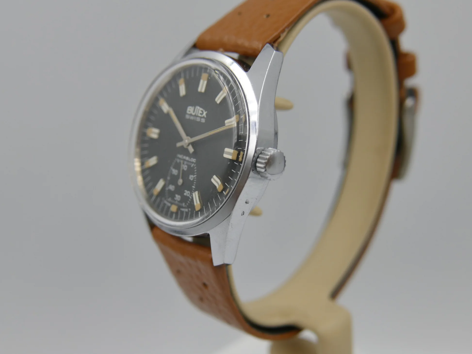 Butex 70s vintage watch BWC Swiss hand wind unitas 6532 military – Gebraucht – 6/21