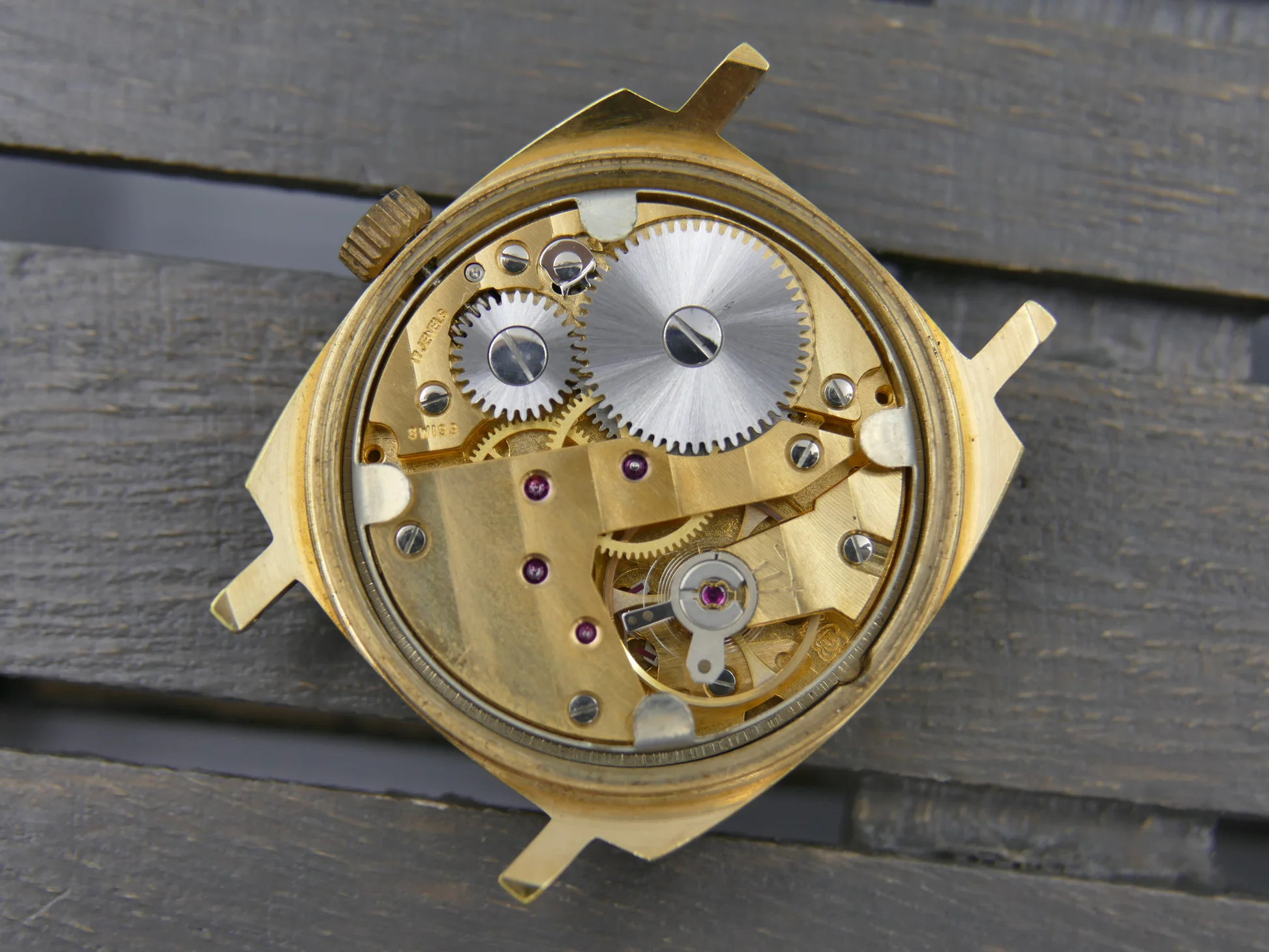 Zephyr 70s vintage watch mens Zephyr hand wind Unitas 6325 brown – Gebraucht – 8/21