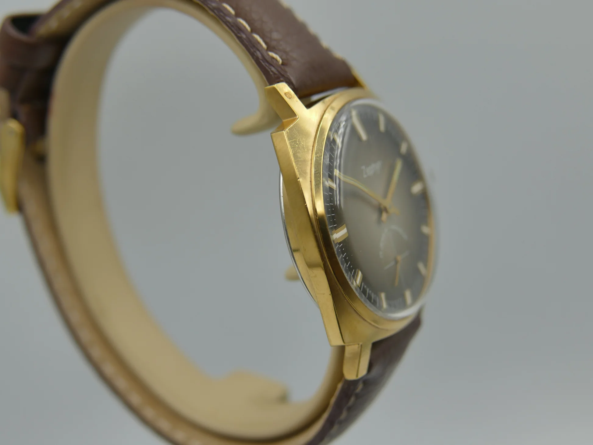 Zephyr 70s vintage watch mens Zephyr hand wind Unitas 6325 brown – Gebraucht – 14/21