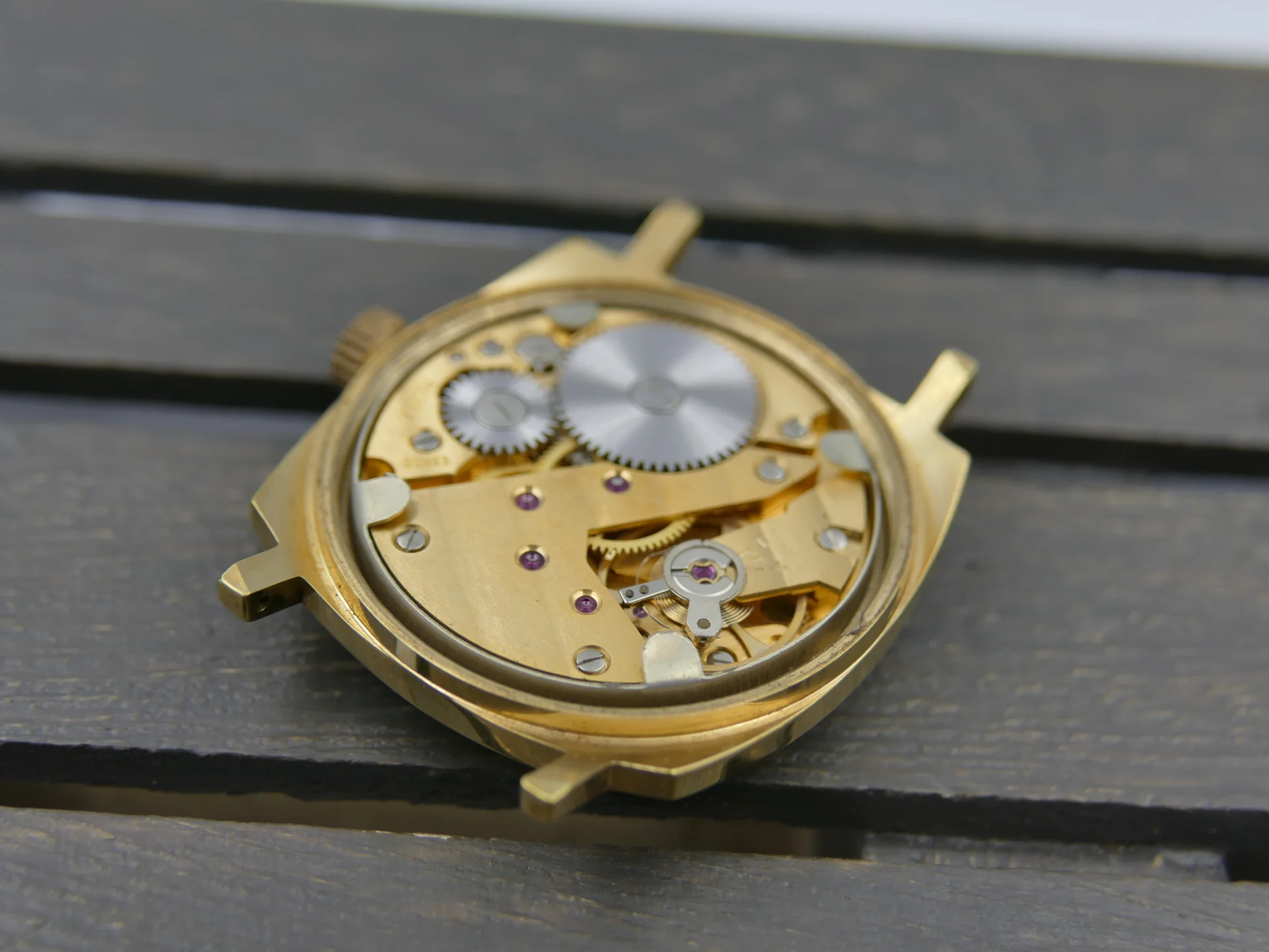 Zephyr 70s vintage watch mens Zephyr hand wind Unitas 6325 brown – Gebraucht – 18/21