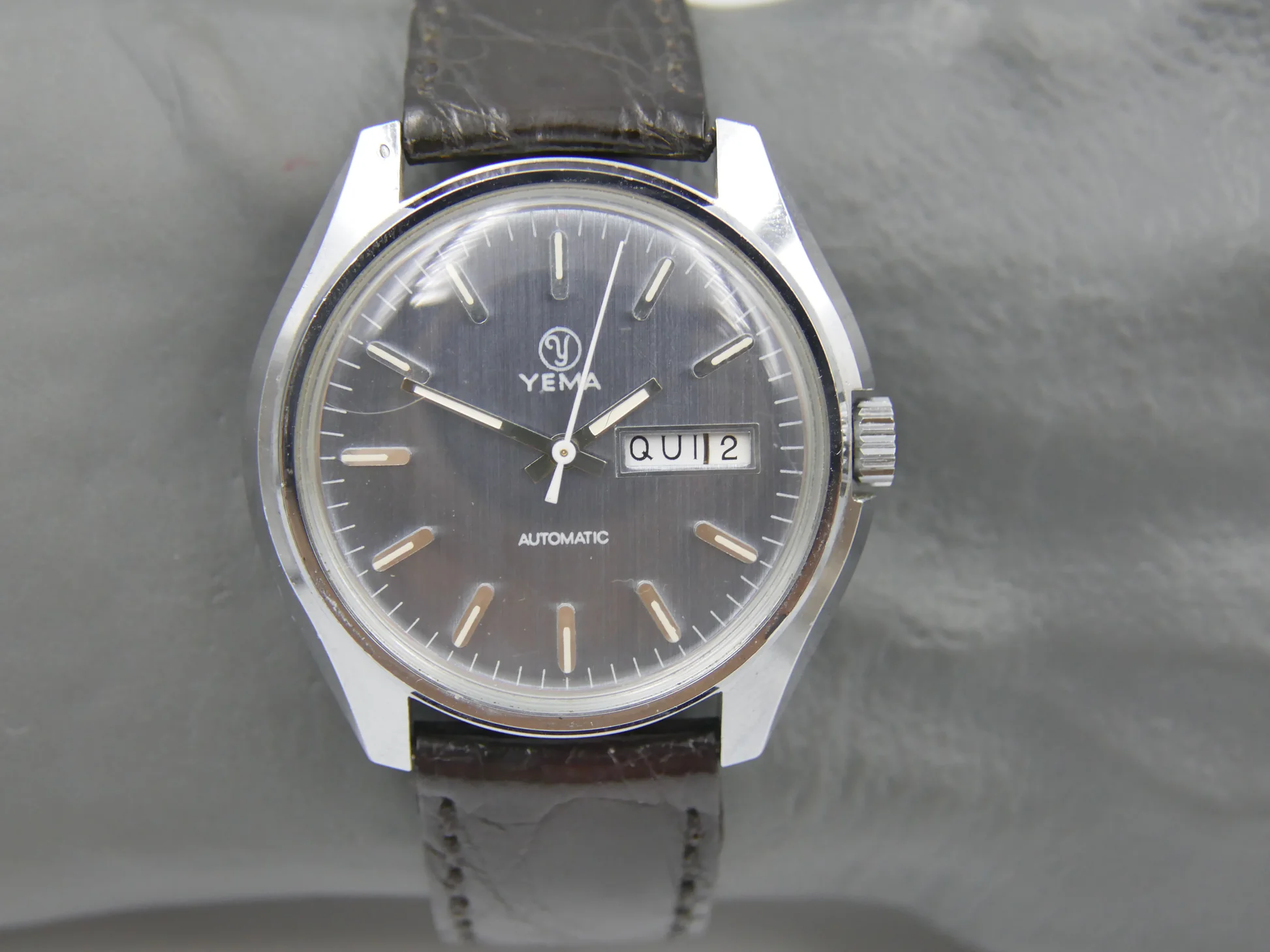 Yema 70s vintage watch mens Yema automatic FE 4612 blue dial mint – Wie neu – 7/22
