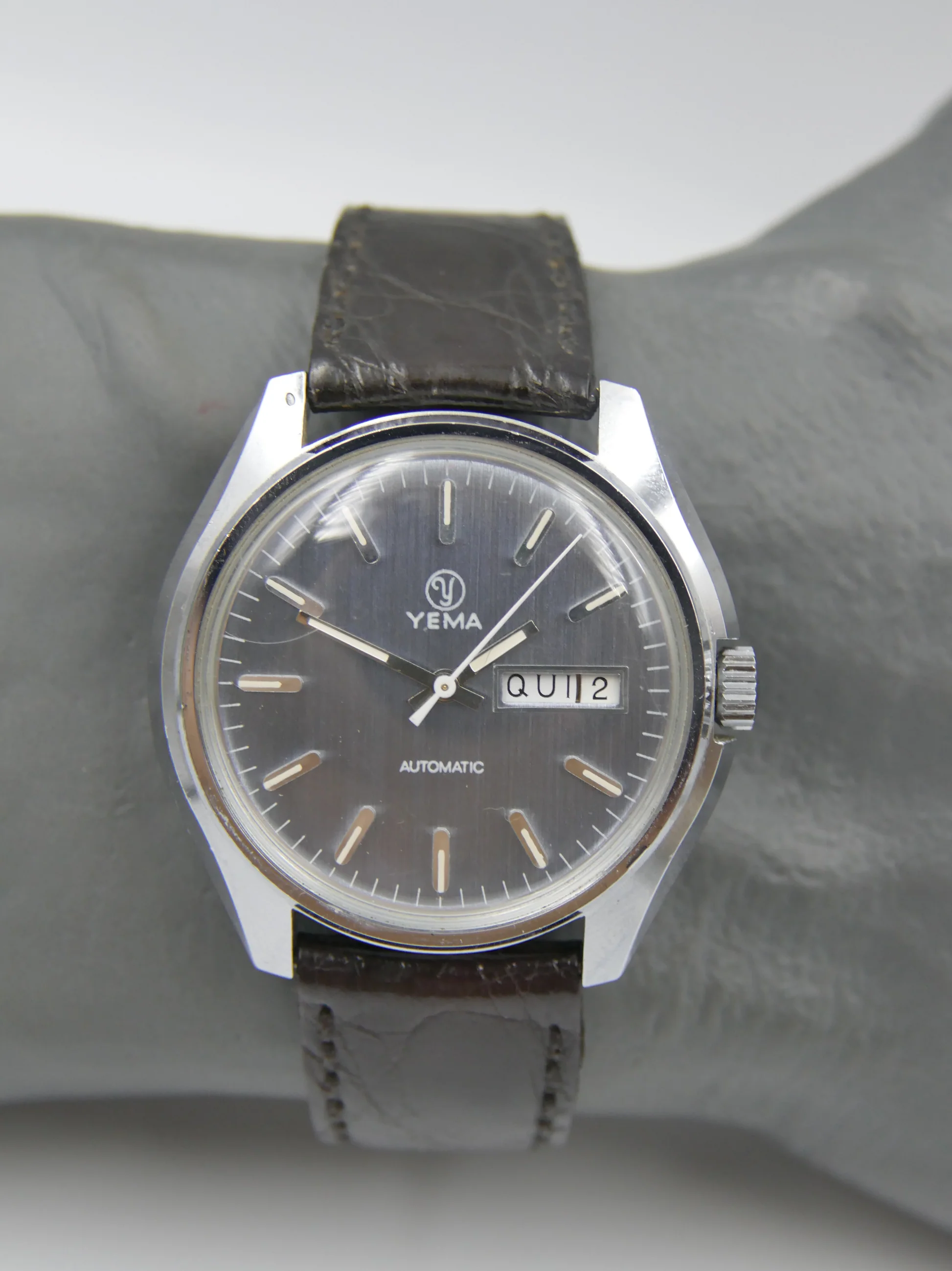 Yema 70s vintage watch mens Yema automatic FE 4612 blue dial mint – Wie neu – 10/22