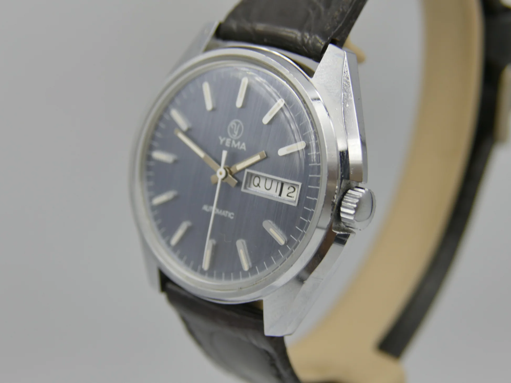 Yema 70s vintage watch mens Yema automatic FE 4612 blue dial mint – Wie neu – 14/22