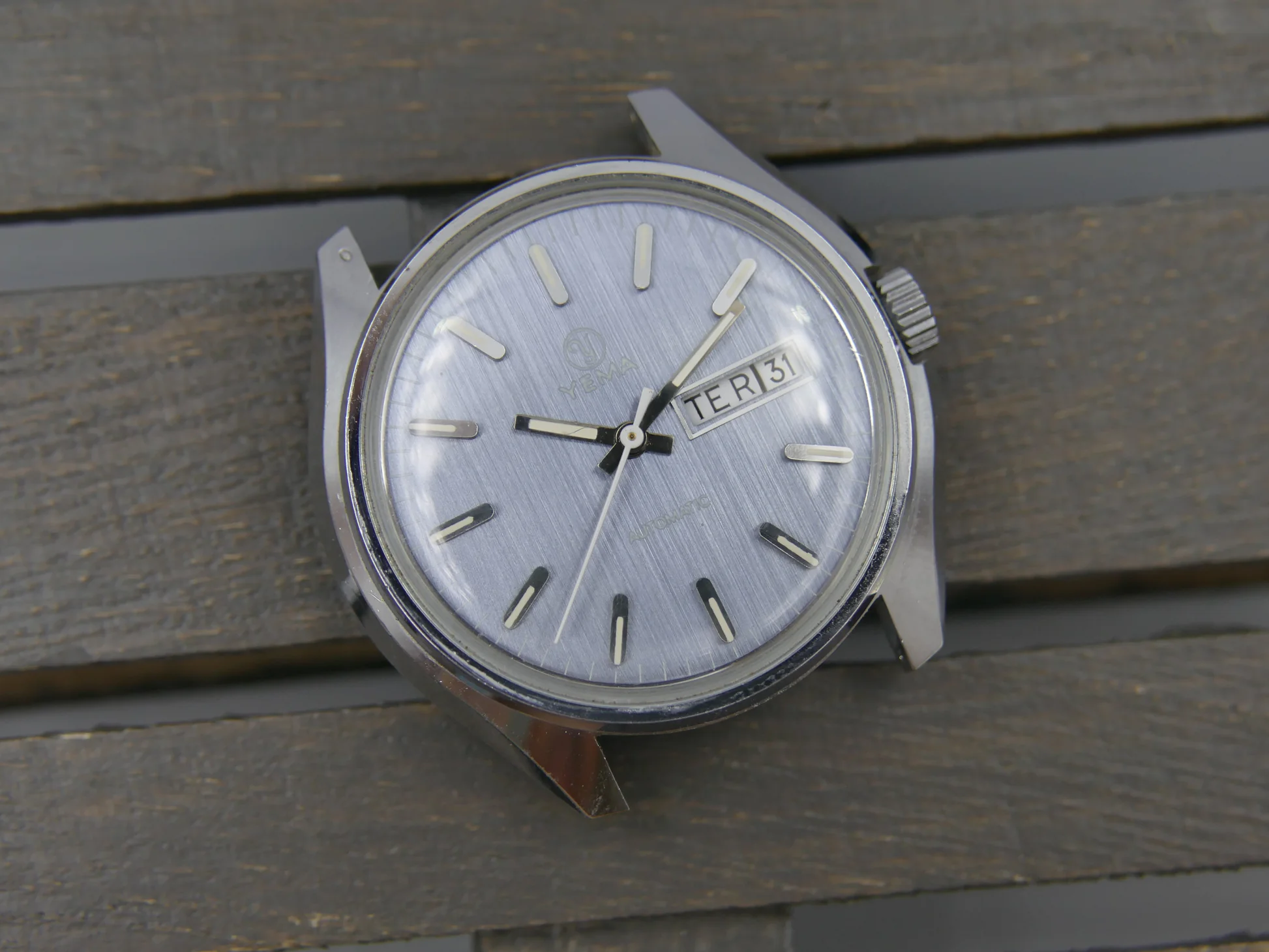 Yema 70s vintage watch mens Yema automatic FE 4612 blue dial mint – Wie neu – 13/22