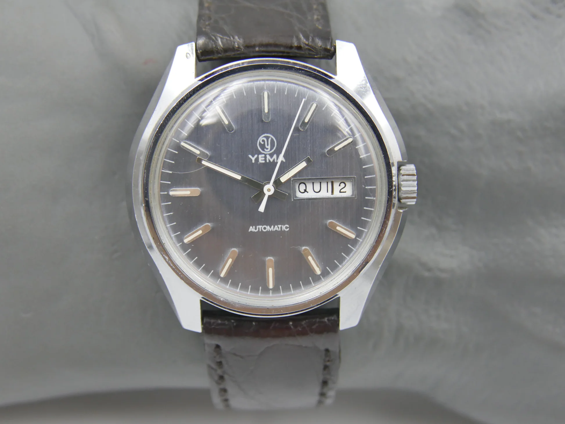 Yema 70s vintage watch mens Yema automatic FE 4612 blue dial mint – Wie neu – 17/22