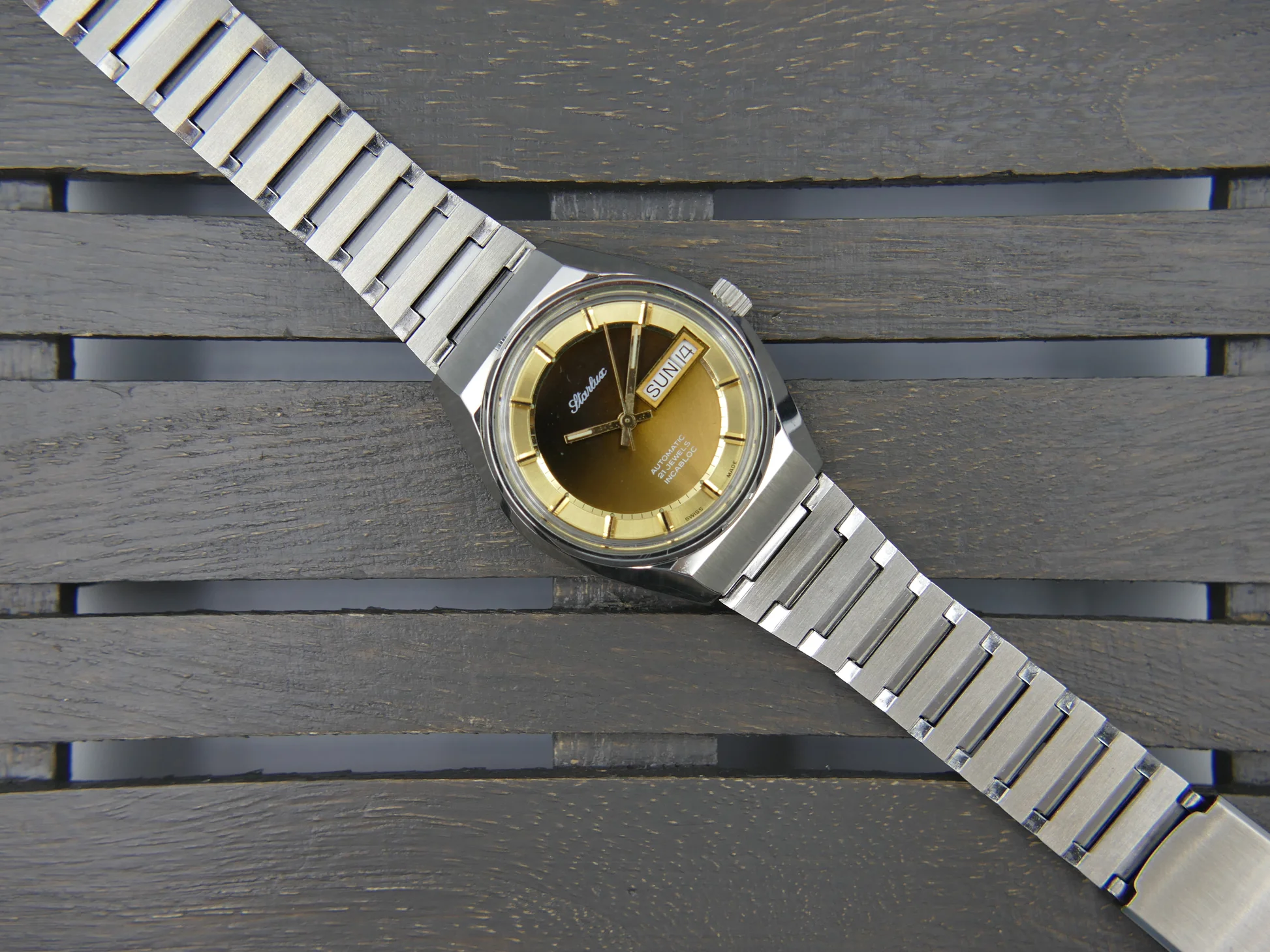 Starlux 70s Vintage watch mens NOS Starlux – Ref. 6004, Neu – 4/20