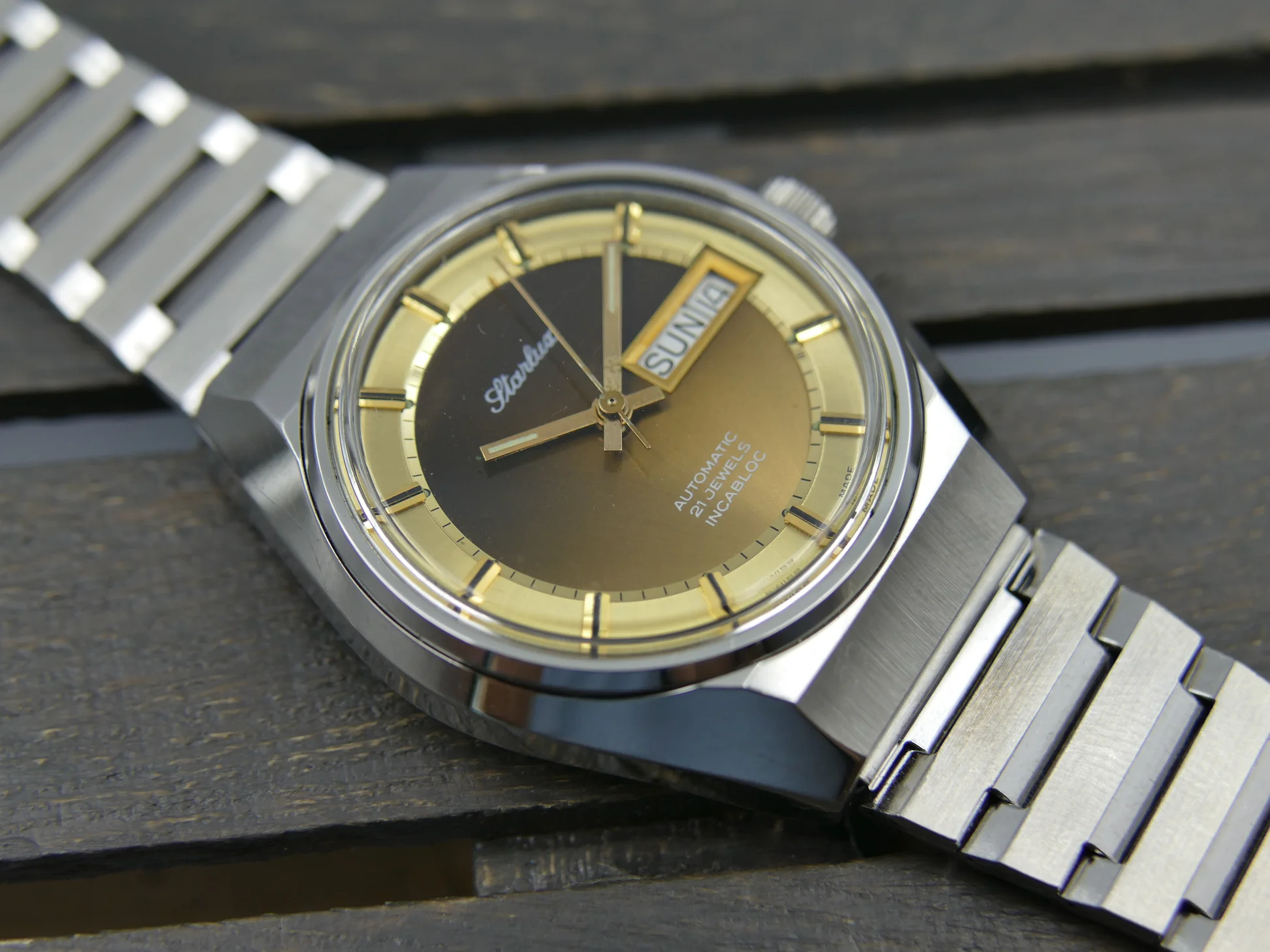 Starlux 70s Vintage watch mens NOS Starlux – Ref. 6004, Neu – 2/20