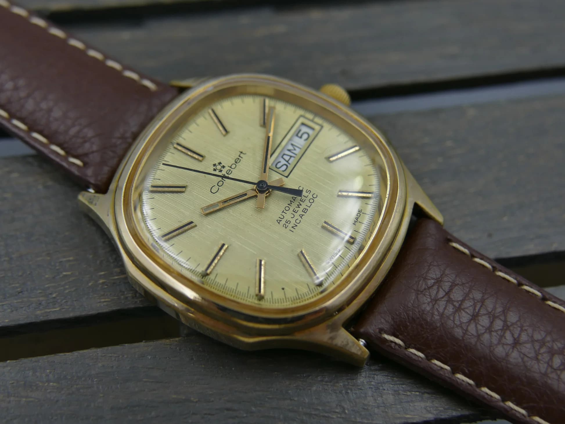 Cortébert 70s vintage watch ref automatic ETA 2879 serviced – Ref. 12220, Gebraucht – Bild 2/24