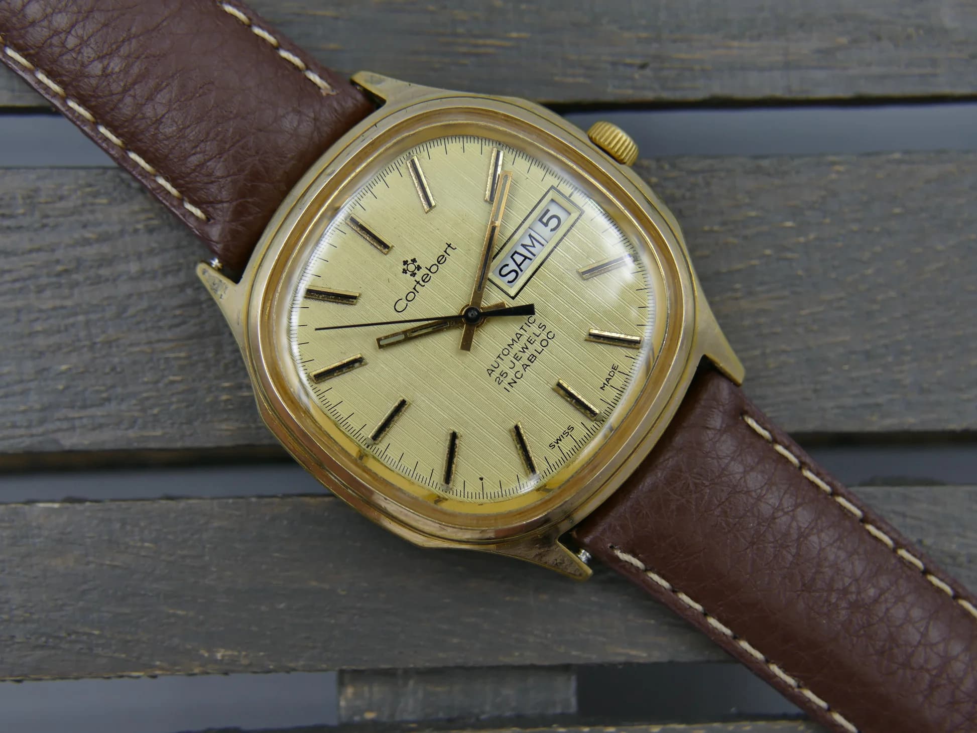 Cortébert 70s vintage watch ref automatic ETA 2879 serviced – Ref. 12220, Gebraucht – Bild 1/24