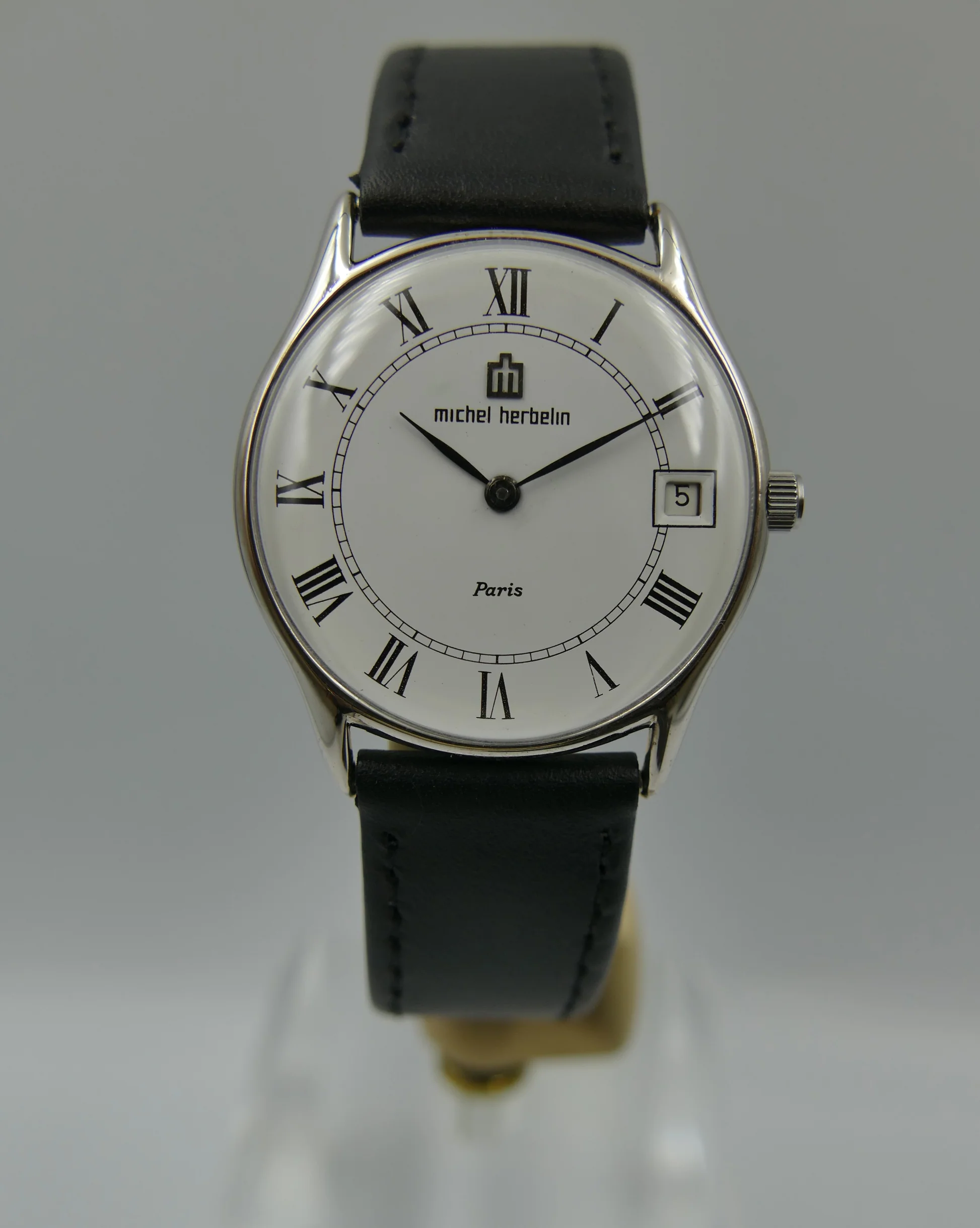 Michel Herbelin 80s watch Paris ref Peseux 7001 flat serviced – Ref. 2813, Gebraucht – 6/21