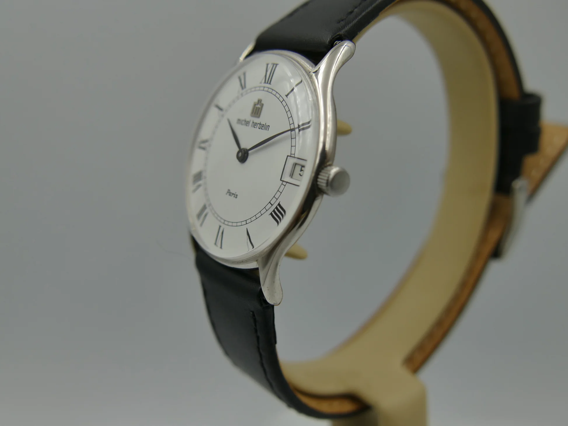 Michel Herbelin 80s watch Paris ref Peseux 7001 flat serviced – Ref. 2813, Gebraucht – 7/21