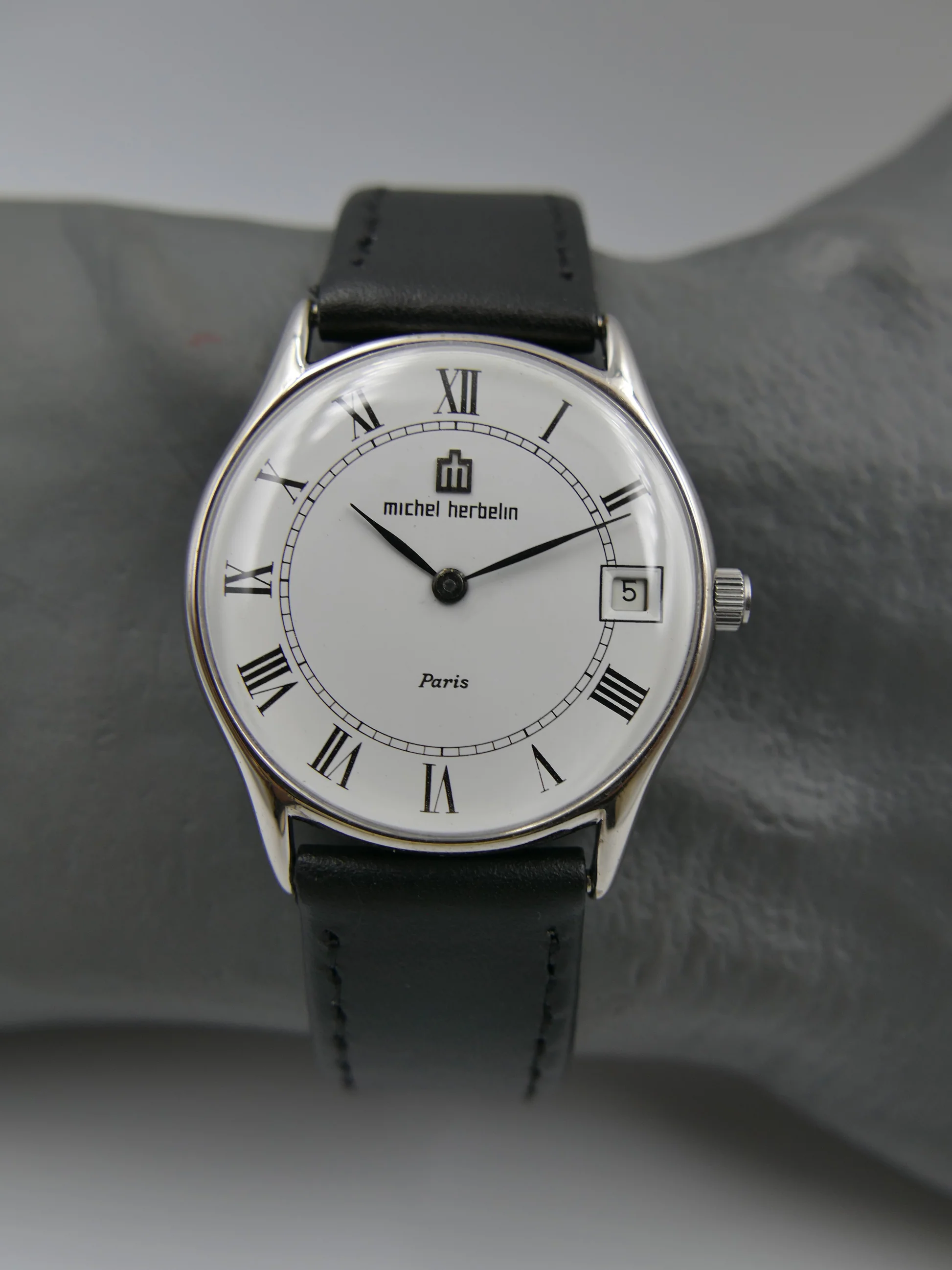 Michel Herbelin 80s watch Paris ref Peseux 7001 flat serviced – Ref. 2813, Gebraucht – 10/21