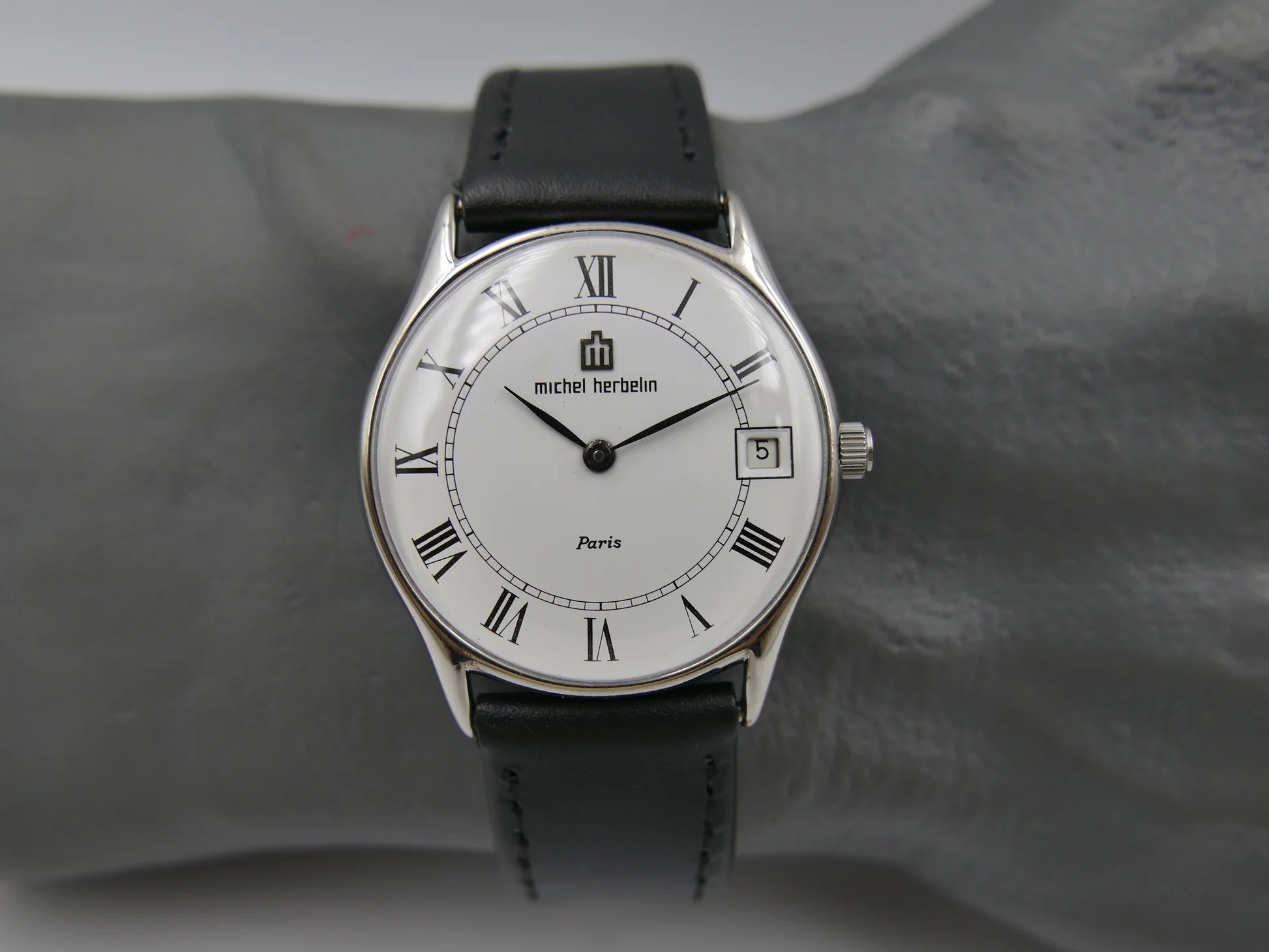 Michel Herbelin 80s watch Paris ref Peseux 7001 flat serviced – Ref. 2813, Gebraucht – 12/21