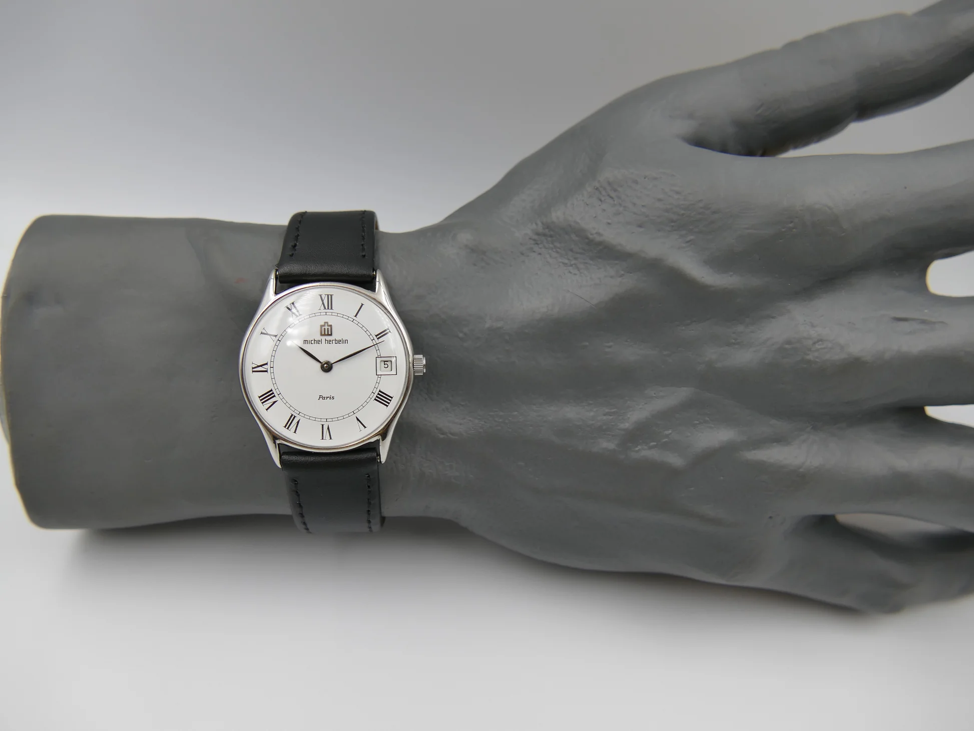 Michel Herbelin 80s watch Paris ref Peseux 7001 flat serviced – Ref. 2813, Gebraucht – 15/21