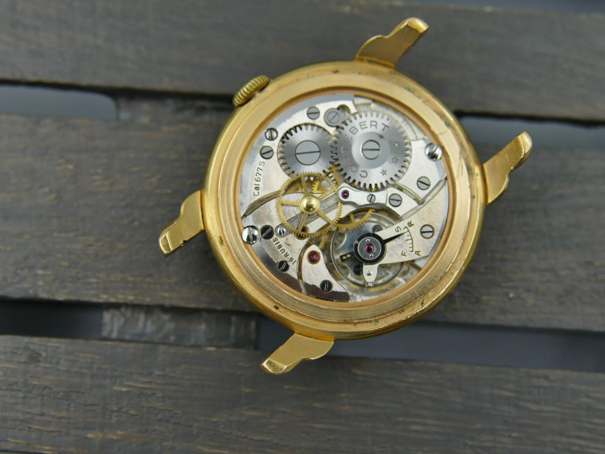 Cortébert 40s vintage watch art ref. fancy lugs cal 677S serviced – Ref. 8616, Gebraucht – 11/22