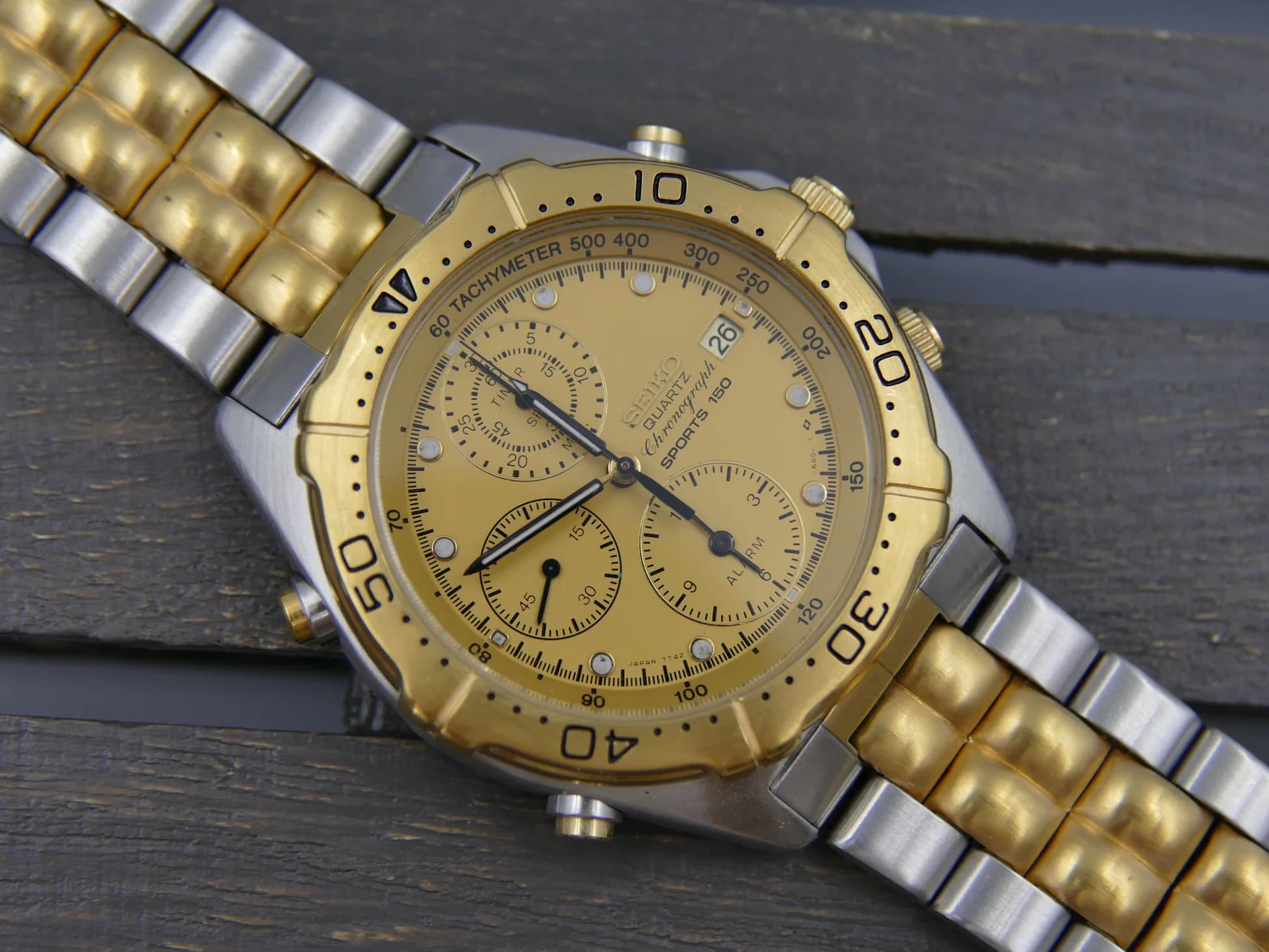 Seiko Chronograph – Ref. 7T42-6A00, Wie neu