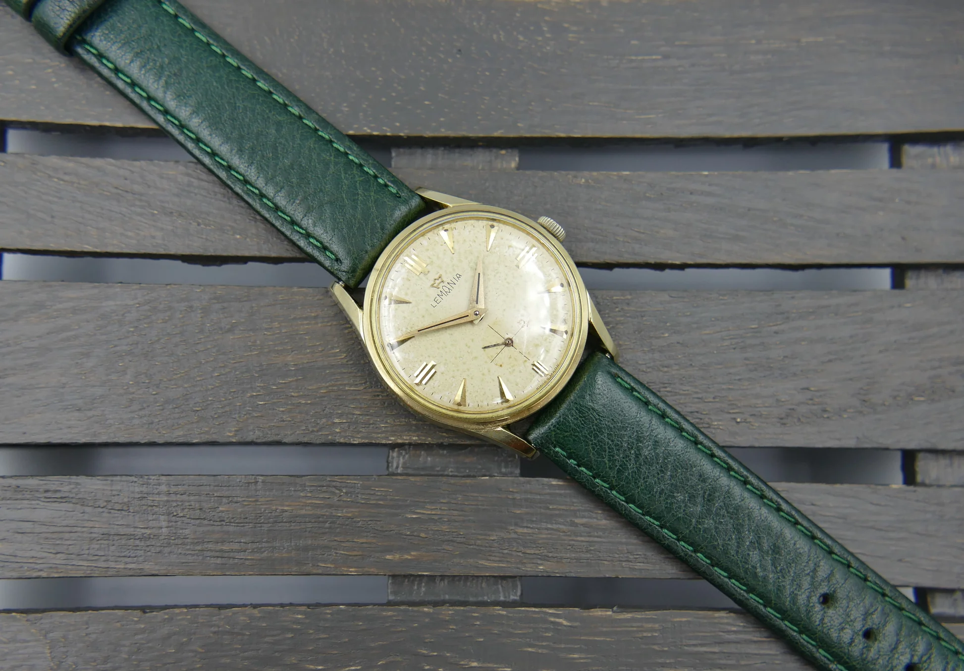 Lemania 60s vintage watch ref. cal. 3000 gold pl serviced – Ref. 918 -2 KO, Gebraucht – 3/21