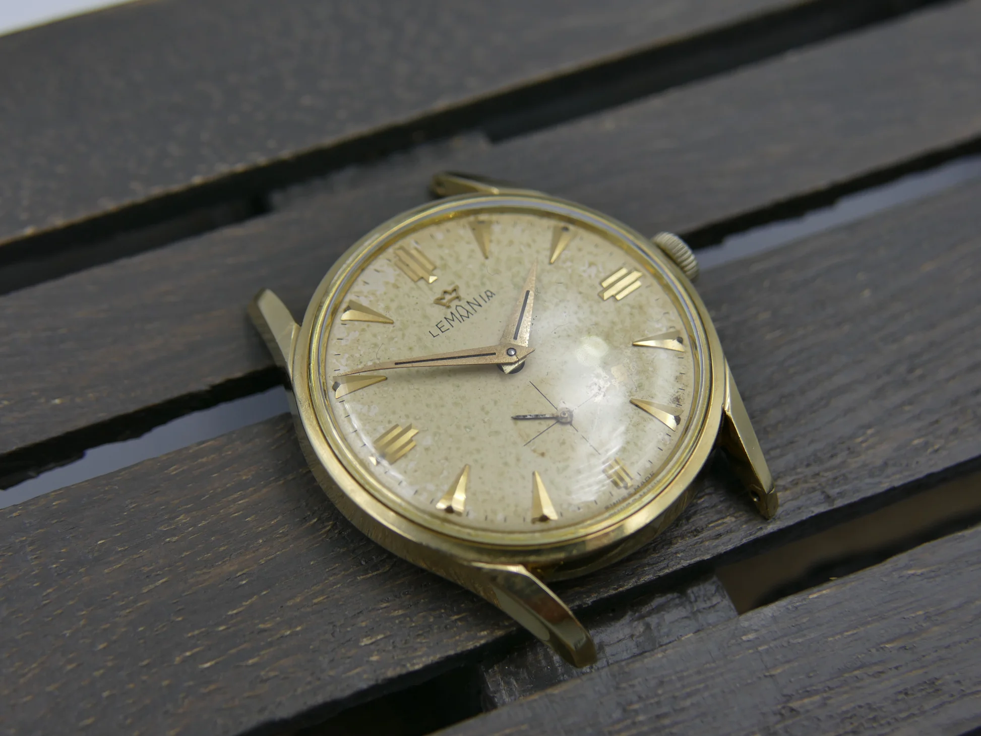 Lemania 60s vintage watch ref. cal. 3000 gold pl serviced – Ref. 918 -2 KO, Gebraucht – 16/21