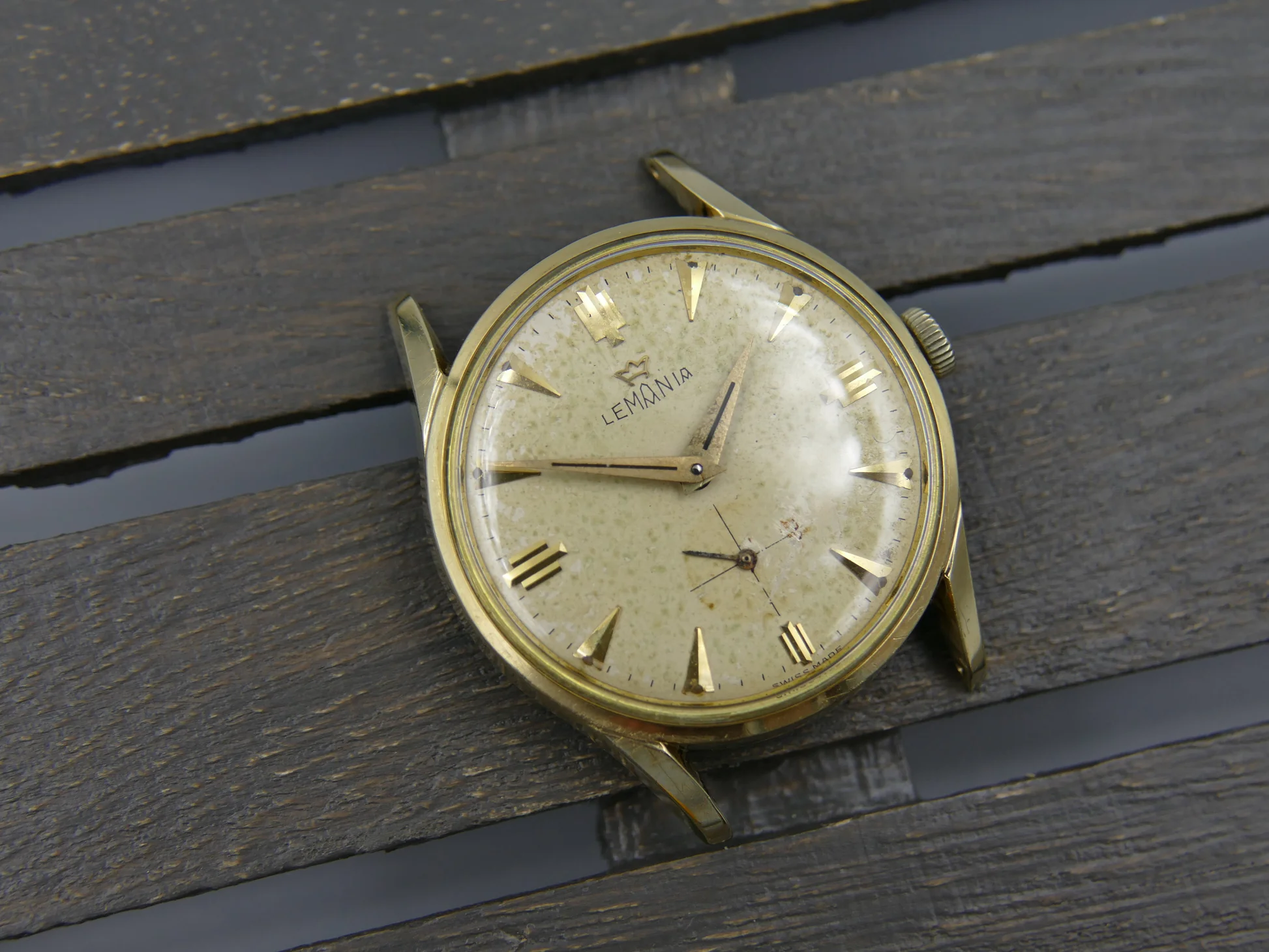 Lemania 60s vintage watch ref. cal. 3000 gold pl serviced – Ref. 918 -2 KO, Gebraucht – 17/21