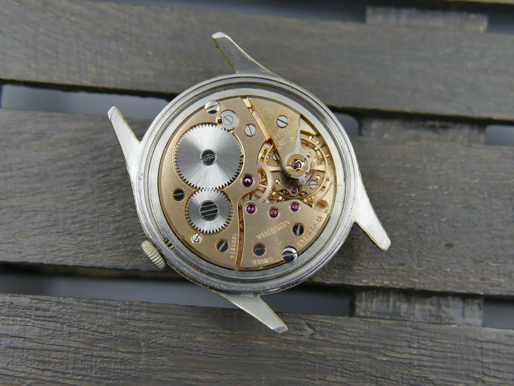 Lemania 60s vintage watch ref. cal. 3000 gold pl serviced – Ref. 918 -2 KO, Gebraucht – 19/21