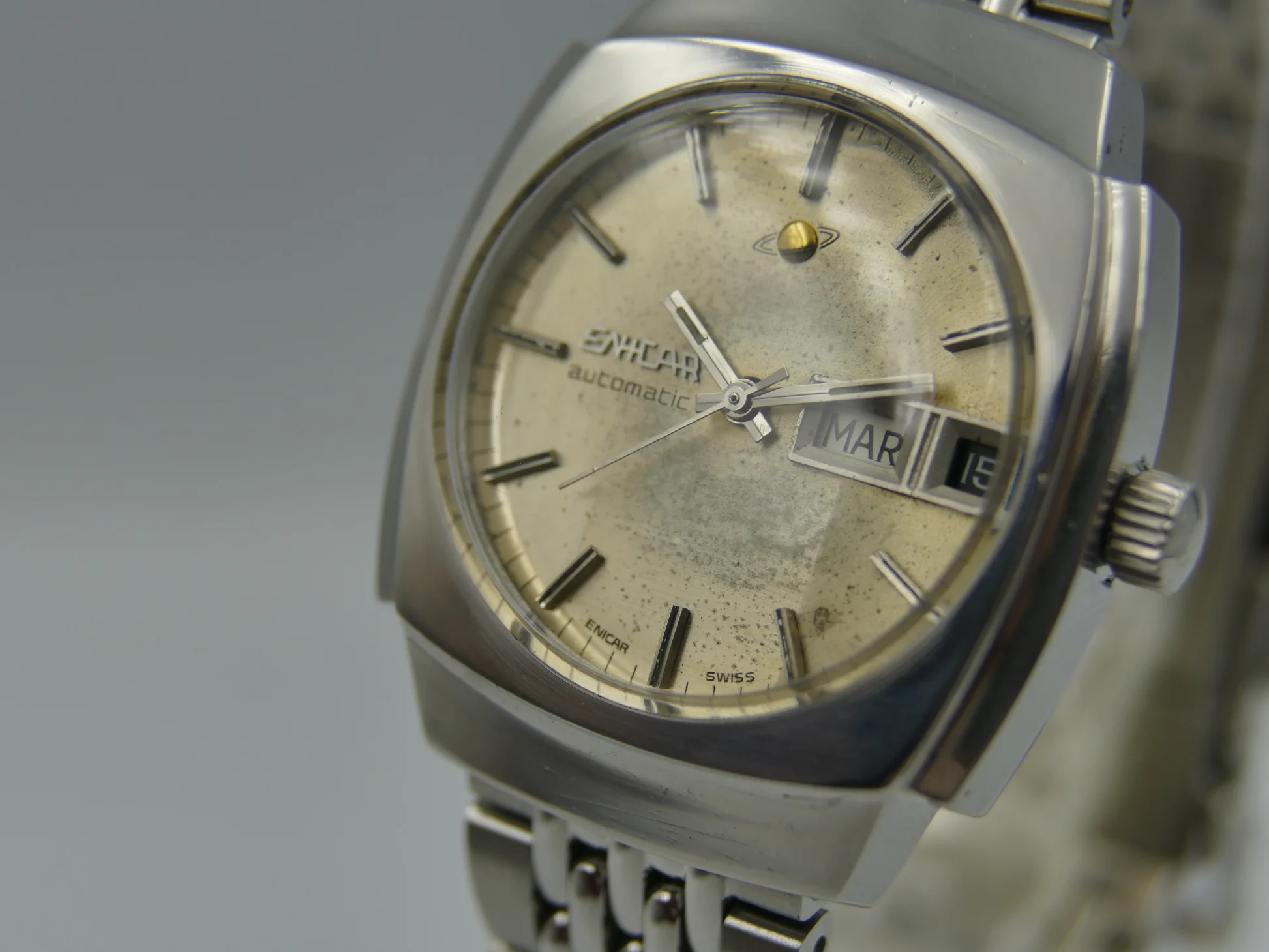 Enicar 70's vintage watch ref. automatic cal. AR 167D steel – Ref. 167.08.131, Gebraucht – 4/21