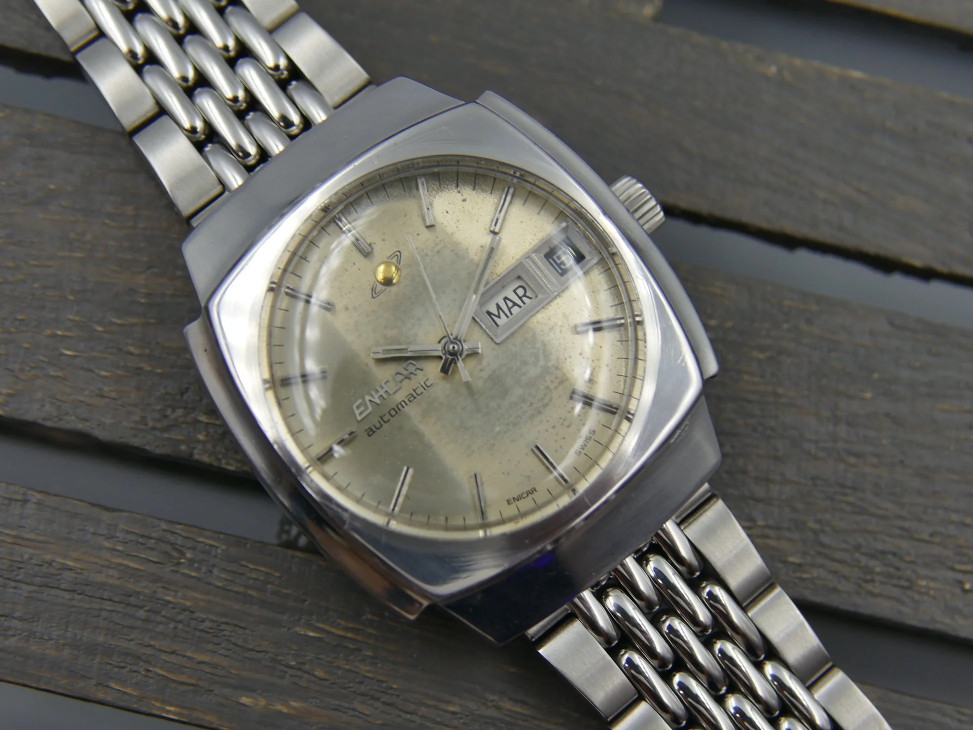 Enicar 70's vintage watch ref. automatic cal. AR 167D steel – Ref. 167.08.131, Gebraucht – Bild 1/21