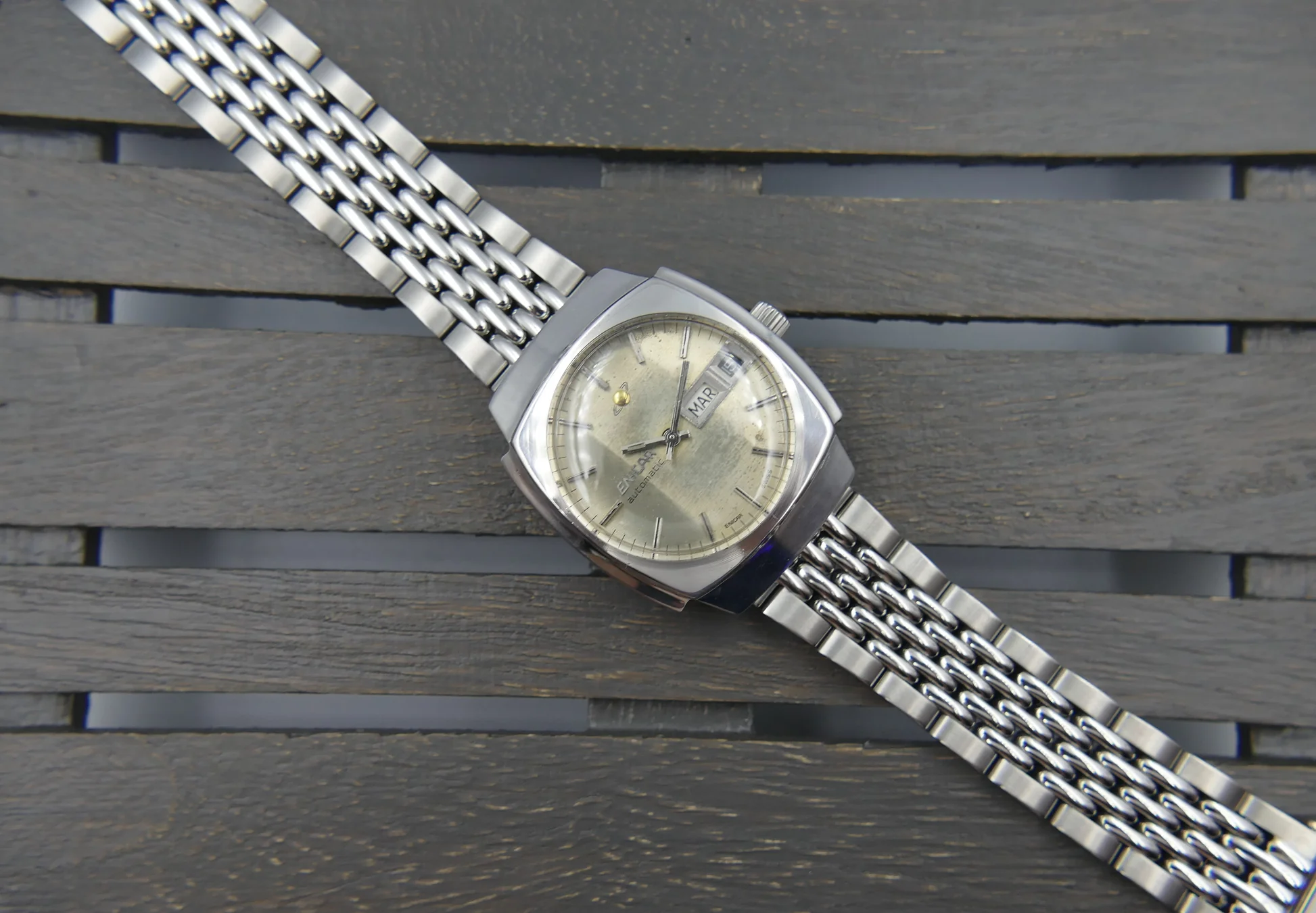Enicar 70's vintage watch ref. automatic cal. AR 167D steel – Ref. 167.08.131, Gebraucht – 10/21