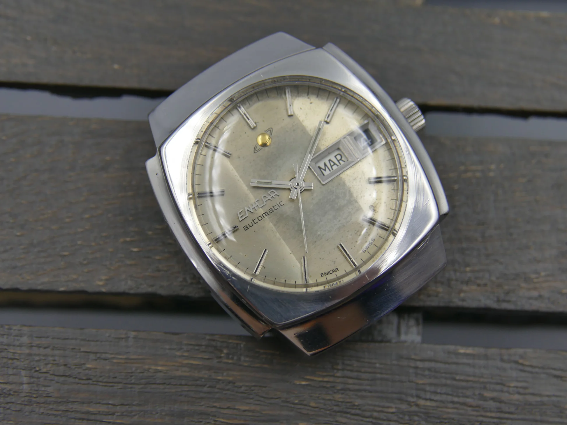 Enicar 70's vintage watch ref. automatic cal. AR 167D steel – Ref. 167.08.131, Gebraucht – 16/21