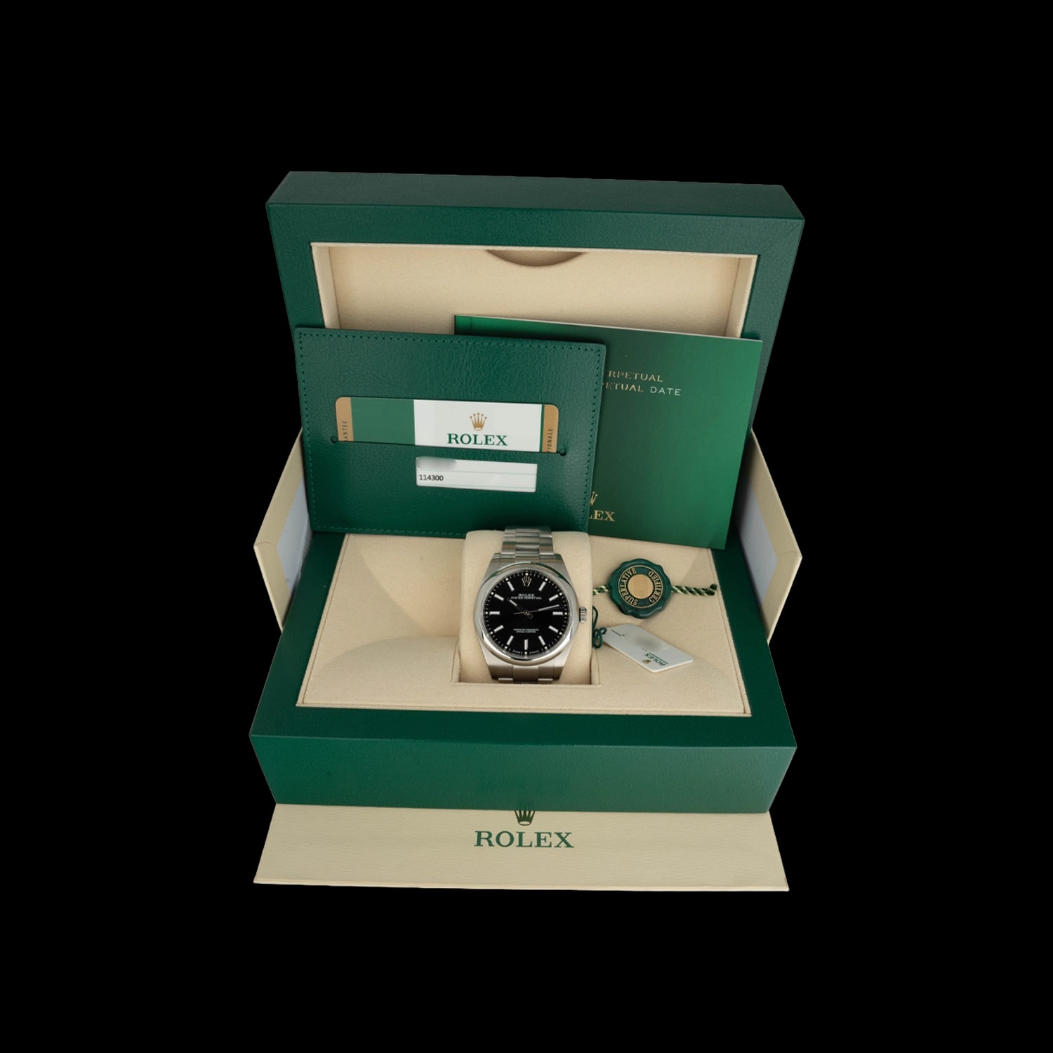 Rolex Oyster Perpetual – Ref. 114300, Sehr gut – 7/8