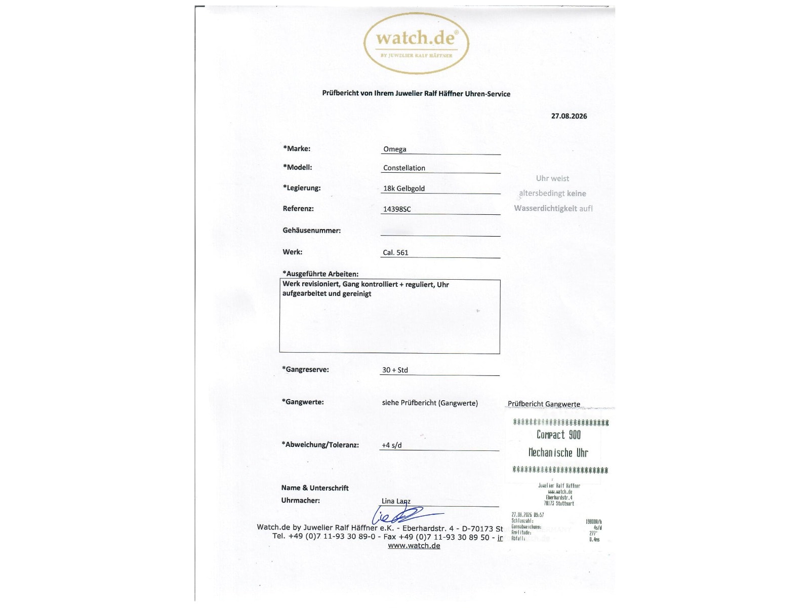Omega Constellation – Ref. 14398SC, Sehr gut – 8/8