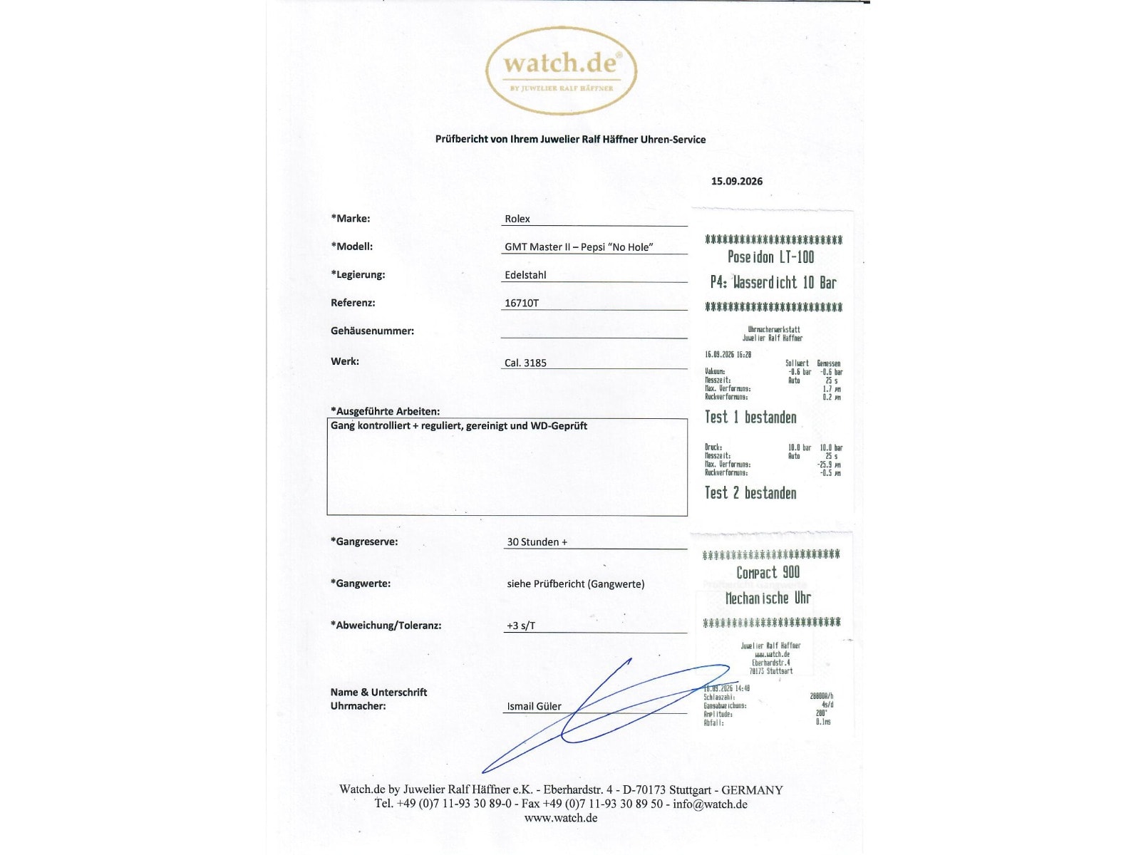 Rolex Oyster Perpetual – Ref. 69160, Sehr gut – 10/10