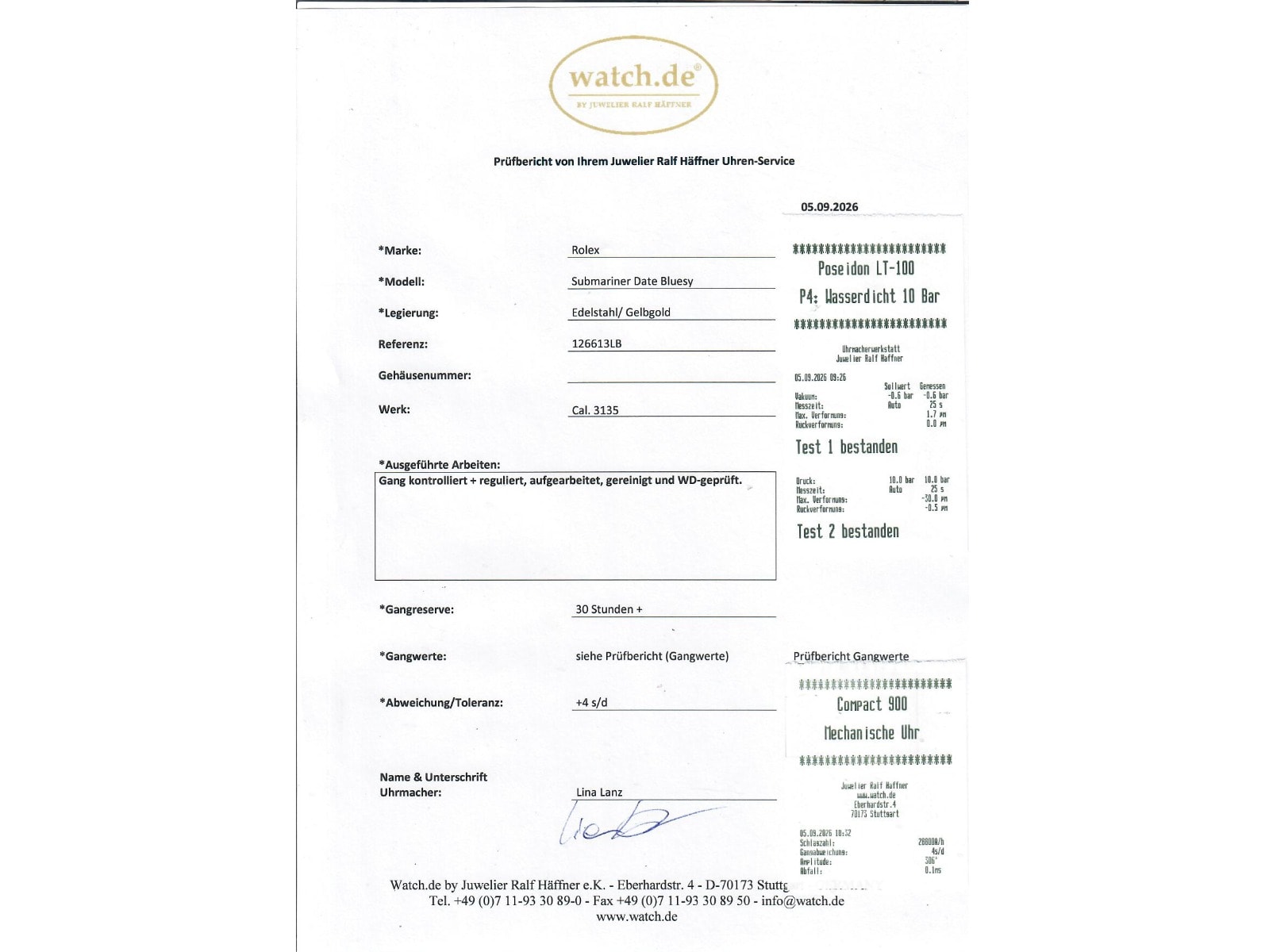 Rolex Submariner Date 116613LB – Ref. 116613LB, Sehr gut – 9/9