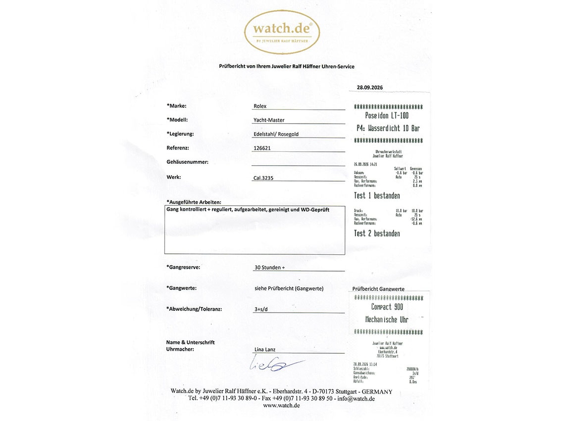 Rolex Yacht-Master – Ref. 126621, Wie neu – 9/9