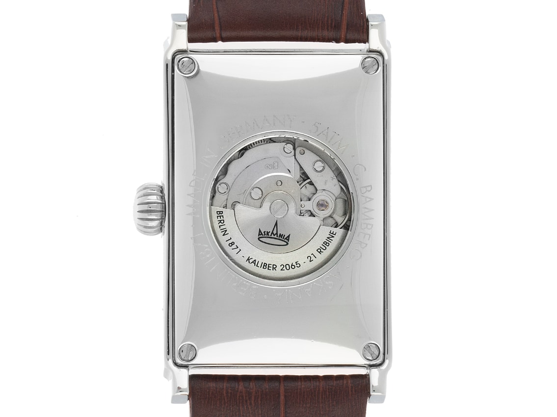 Askania C. Bamberg Stahl Automatik Armband Leder 44x26mm Ref. &Pap – Ref. ASK-8011, Neu – 5/6